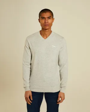 Tony V Neck Blizzard Marl Recycled Fiber Sweater Care Guide