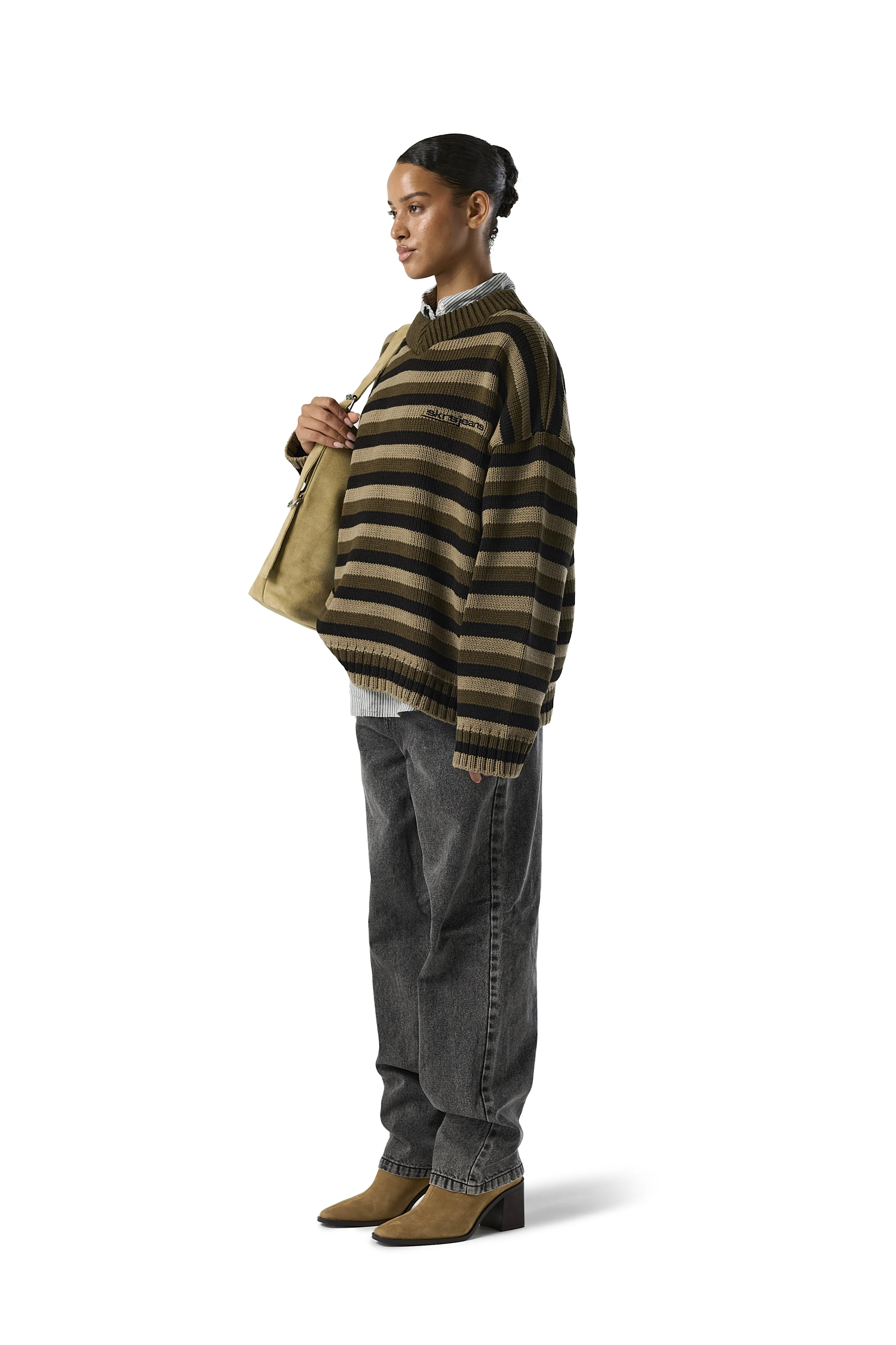 HeatTrapping Fibers Bud Stripe Knit Sweater