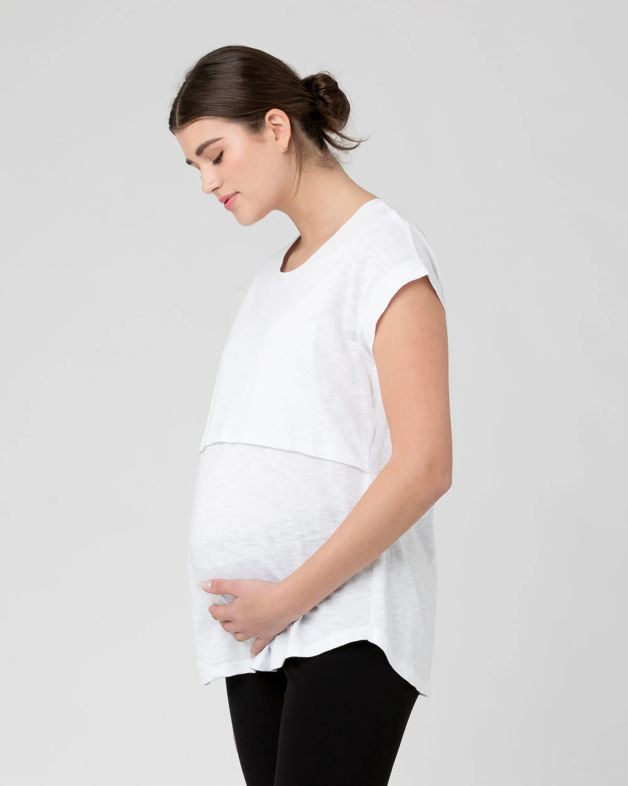 parenting life Richie Nursing Tee White