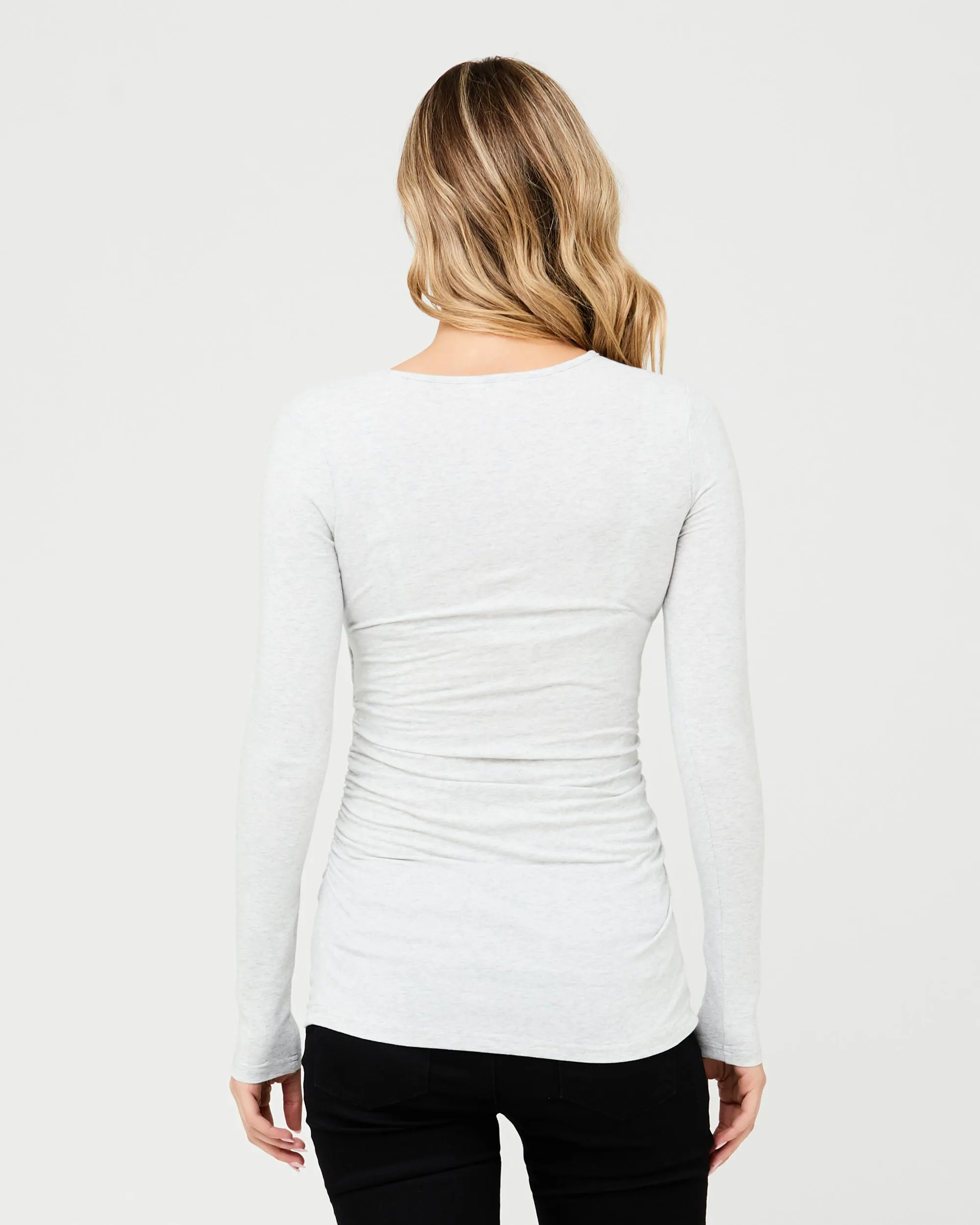 Organic Nursing Top Silver Marle petite maternity two piece set