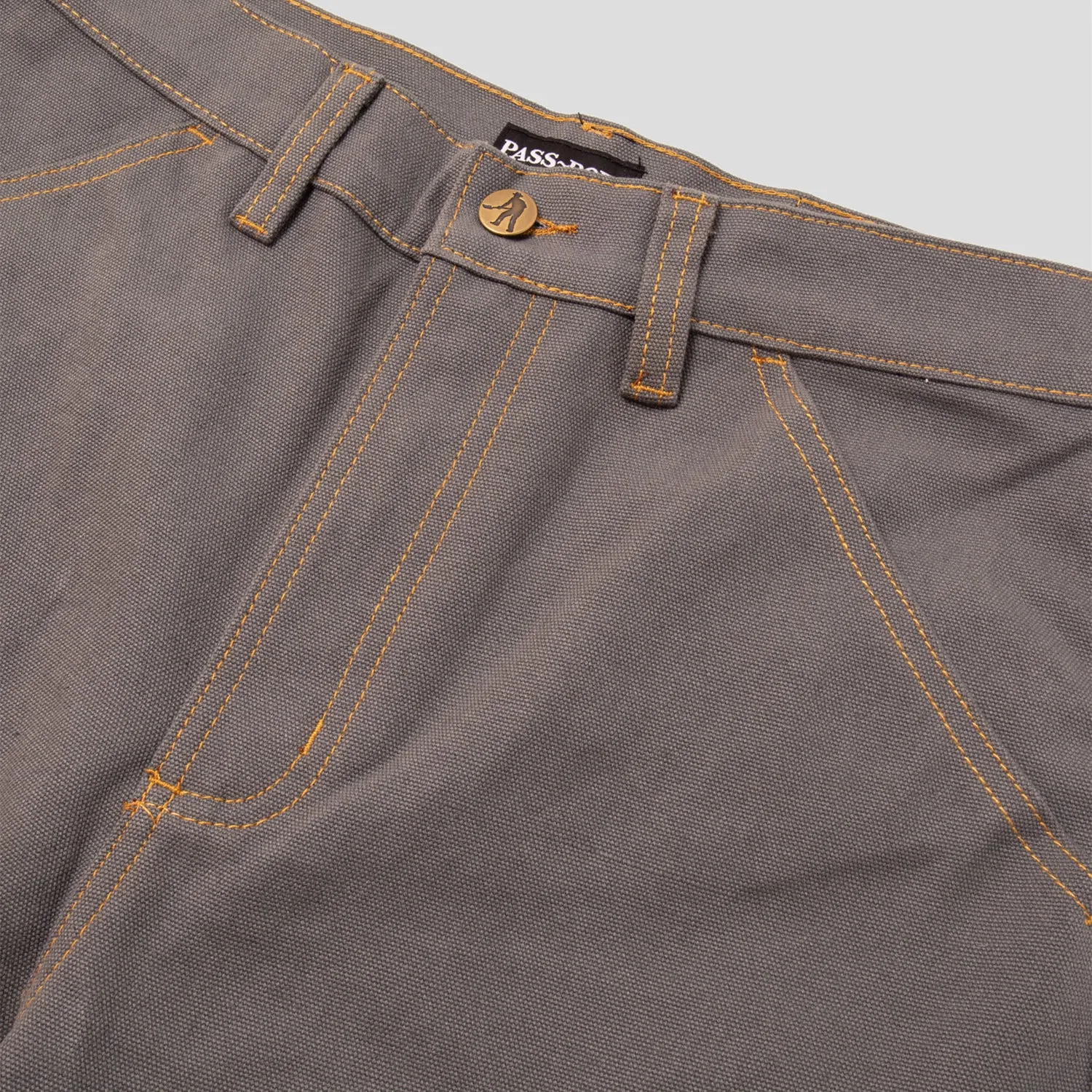 PASS~PORT "DIGGERS CLUB" SHORTS ASH - CONTRAST STITCH Water Repellent Finish sequined details