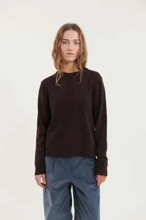 Flatlock stitching Layering Piece Cady O-Neck - Chocolate torte