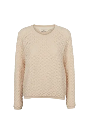 Evening Stroll Flexible Rib Trimming Camilla Sweater - Birch