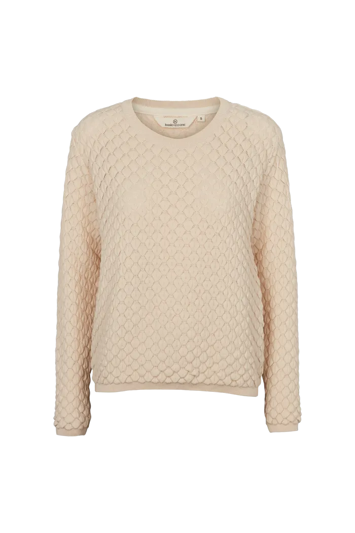 Camilla Sweater - Birch Lightweight texture Sweat Wicking Lining