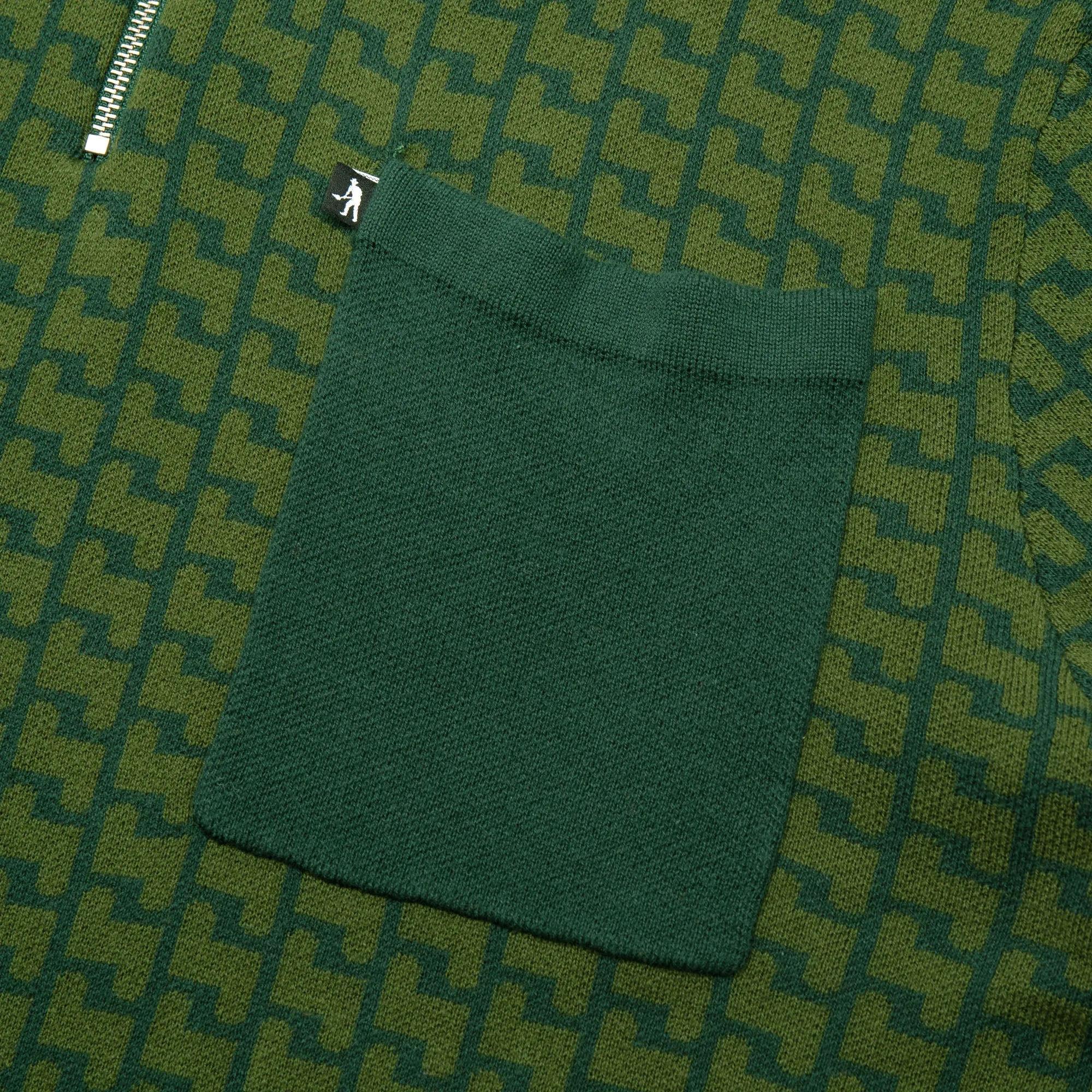 Pass~Port Drain Knit Polo - Forest Green Holiday Travel