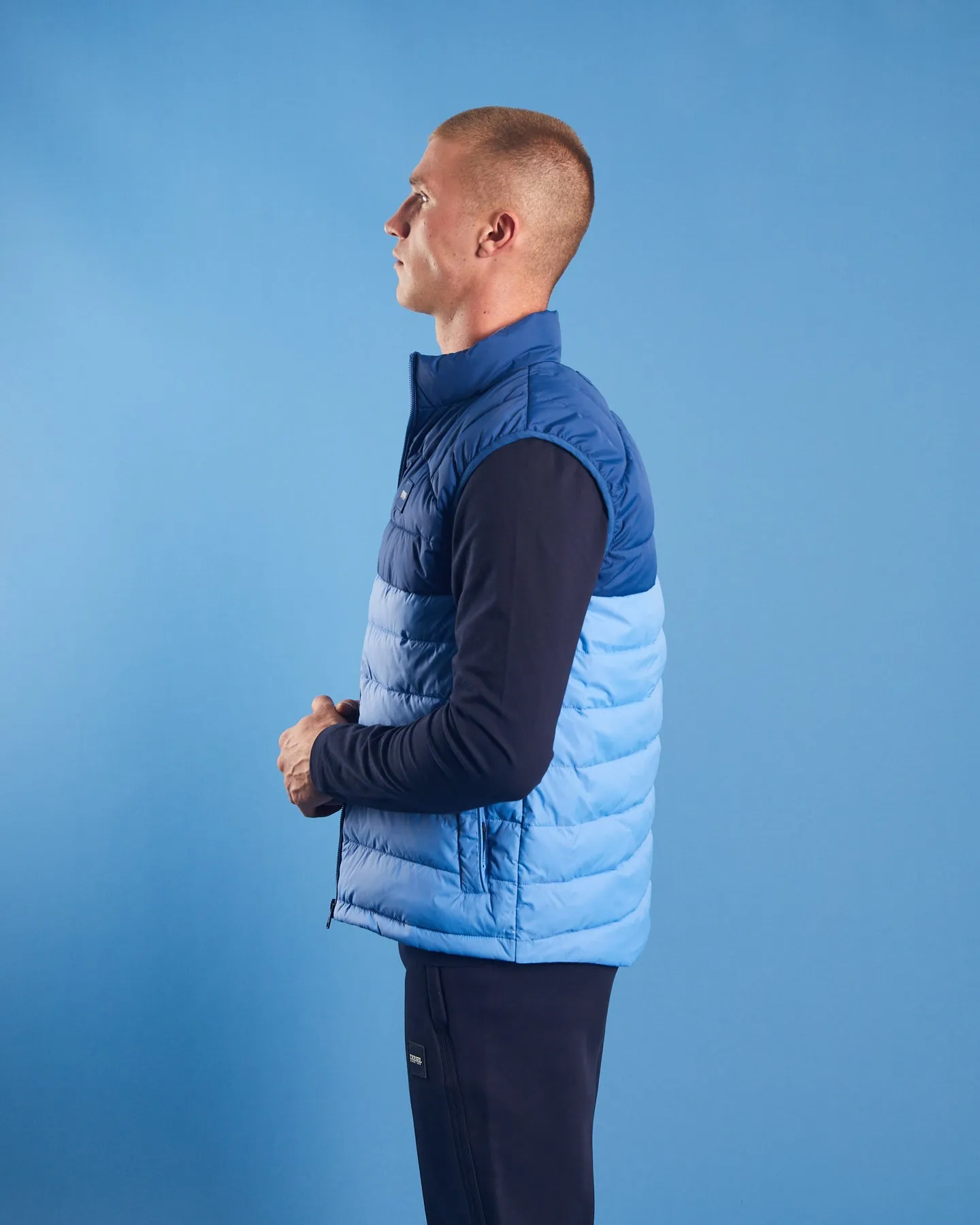 Thor Gilet Blue Spark Double Layered Belted Style