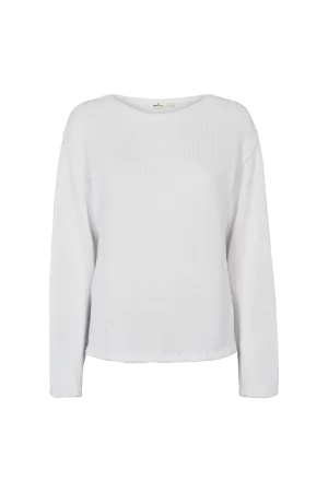Cia Boat Neck - Bright White Chill Proof Fall Ready
