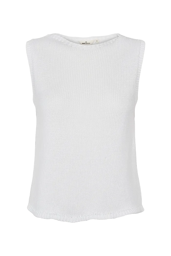Cia Vest - Bright White Dimensional Jacquard Weave Lightwear Look