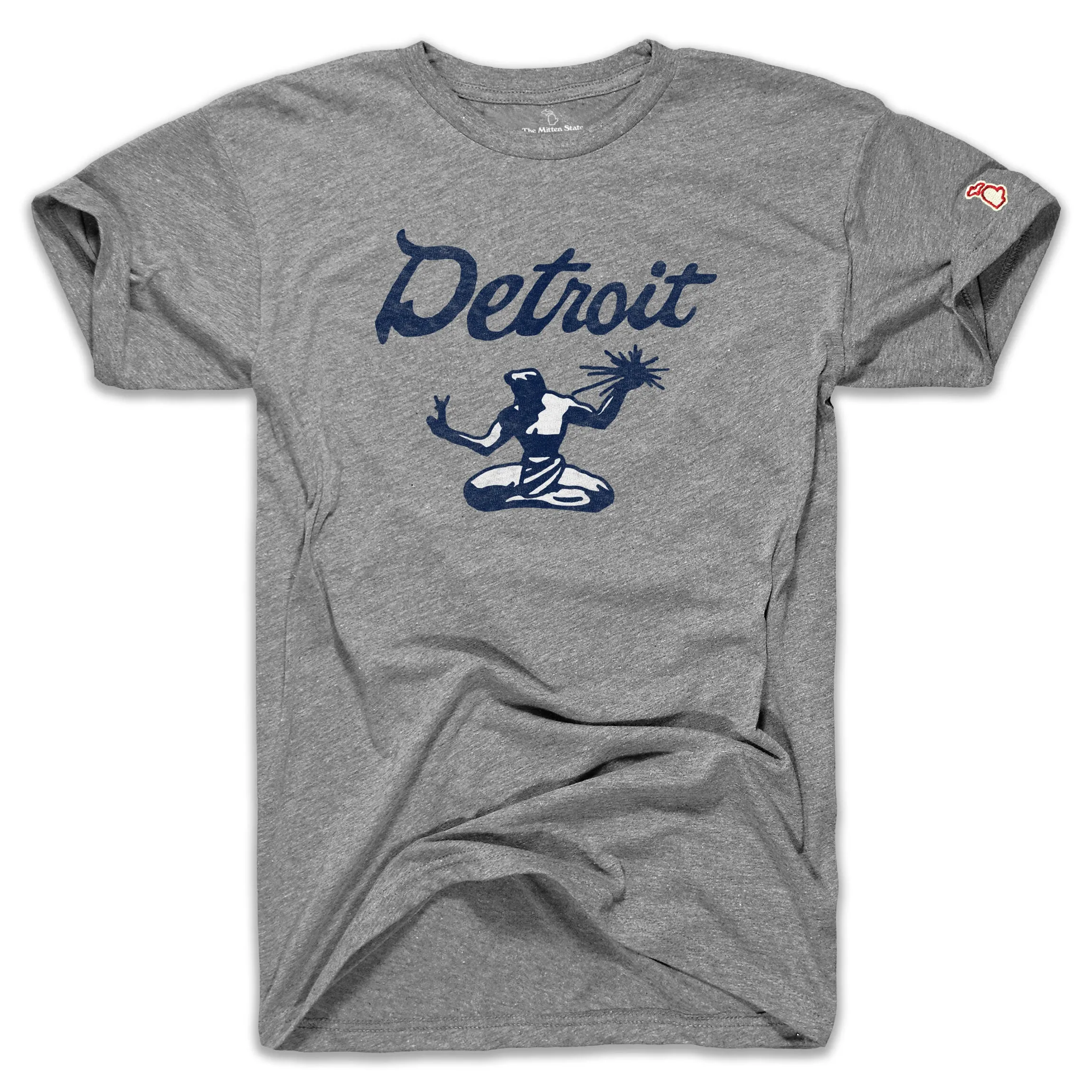 V neck elegance Layered Sleeve DETROIT SPIRIT SCRIPT (UNISEX)