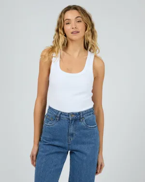 Mia Tank White Breathable fabric