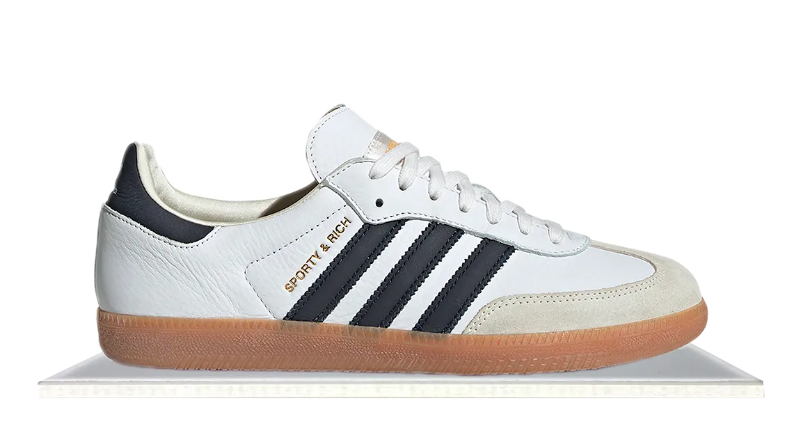 Adidas Samba x Sporty & Rich White Black Sleek Frame