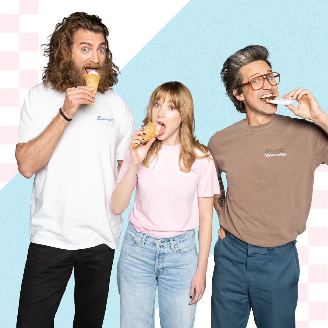 Belvedere's Ice Cream Shop Tee (Vanilla) Cross Grain Knit