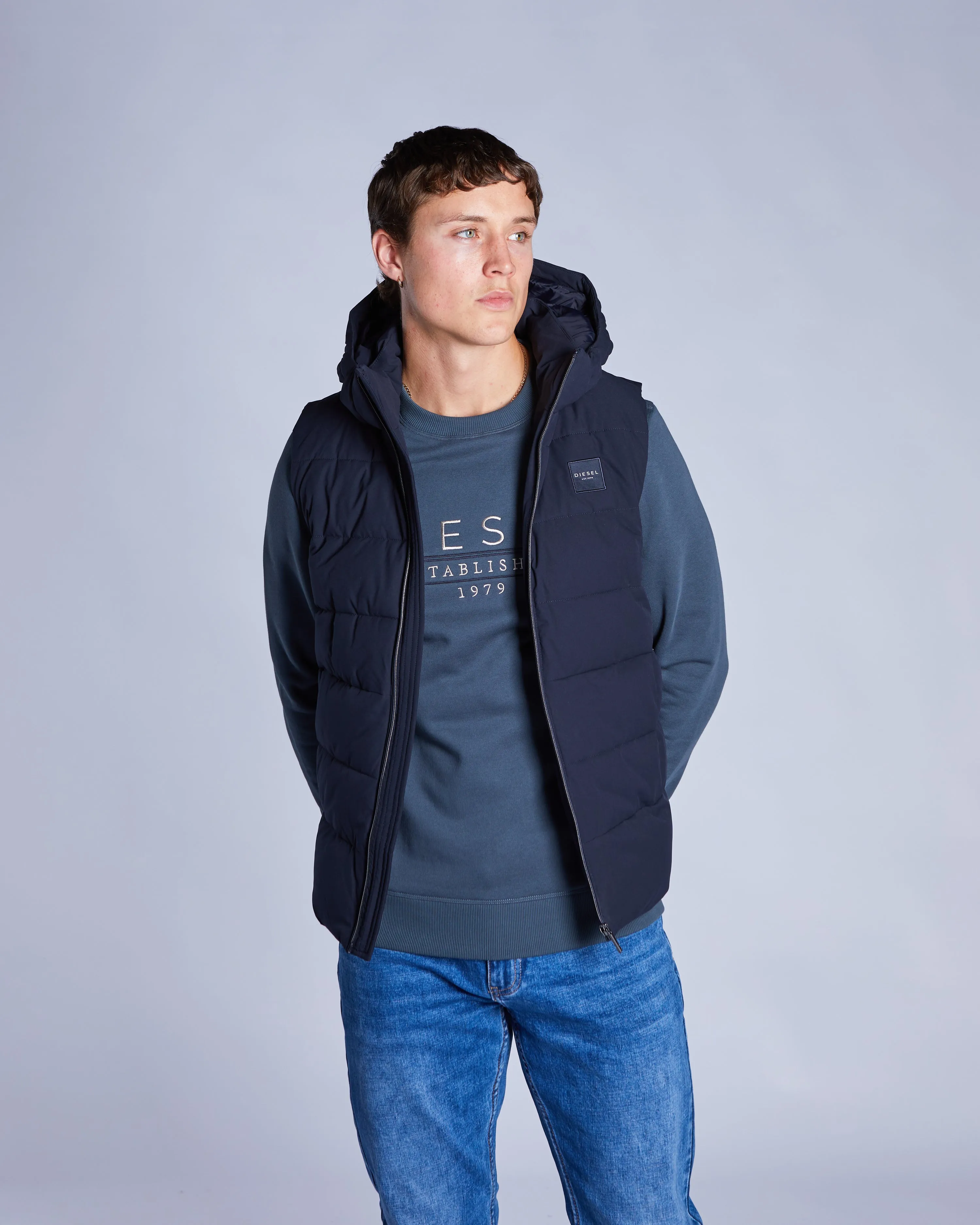 Dennis Gilet Midnight Blue Windproof Thermal Shell