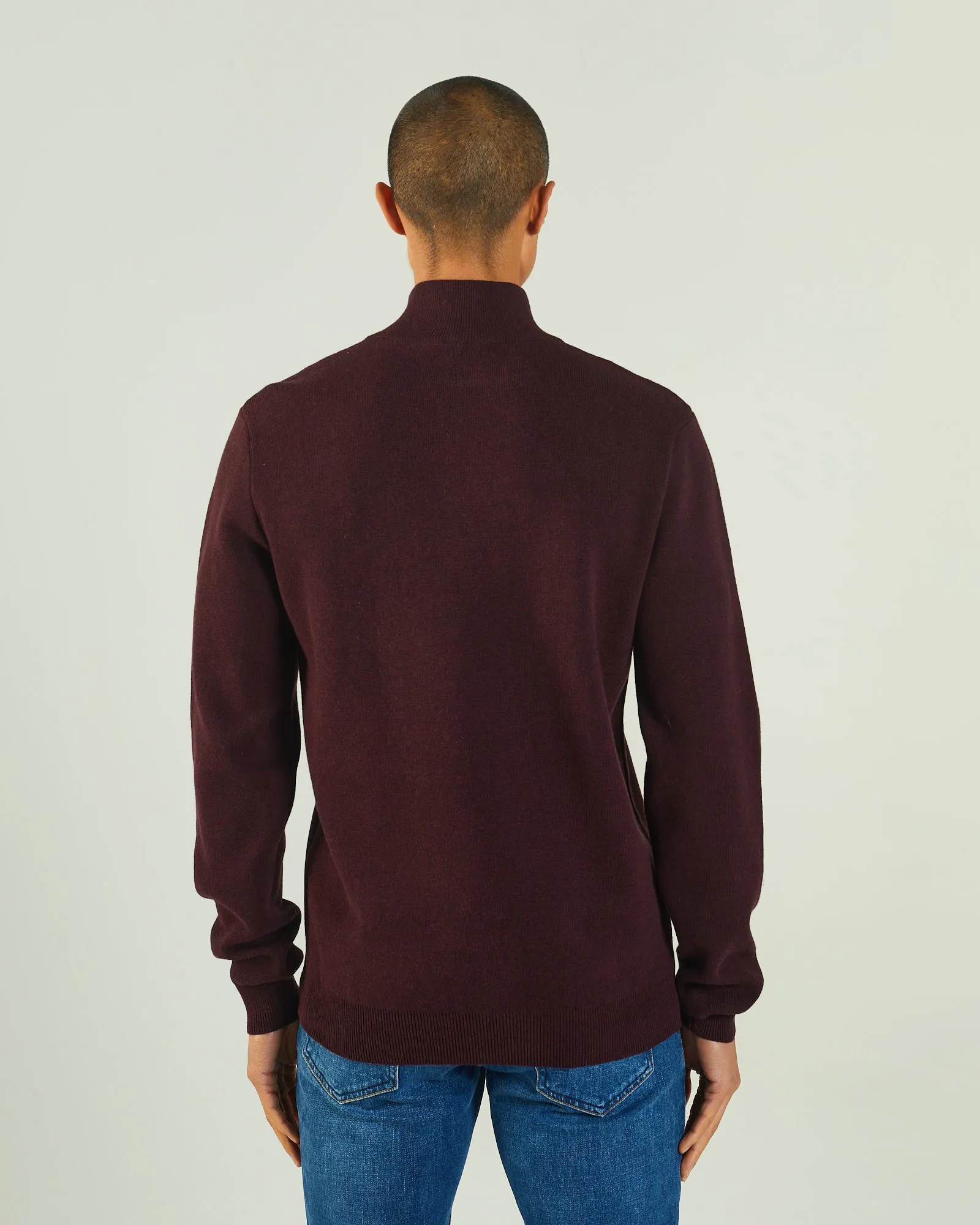 Hypoallergenic Fiber Blend Colter Half Zip Vineyard