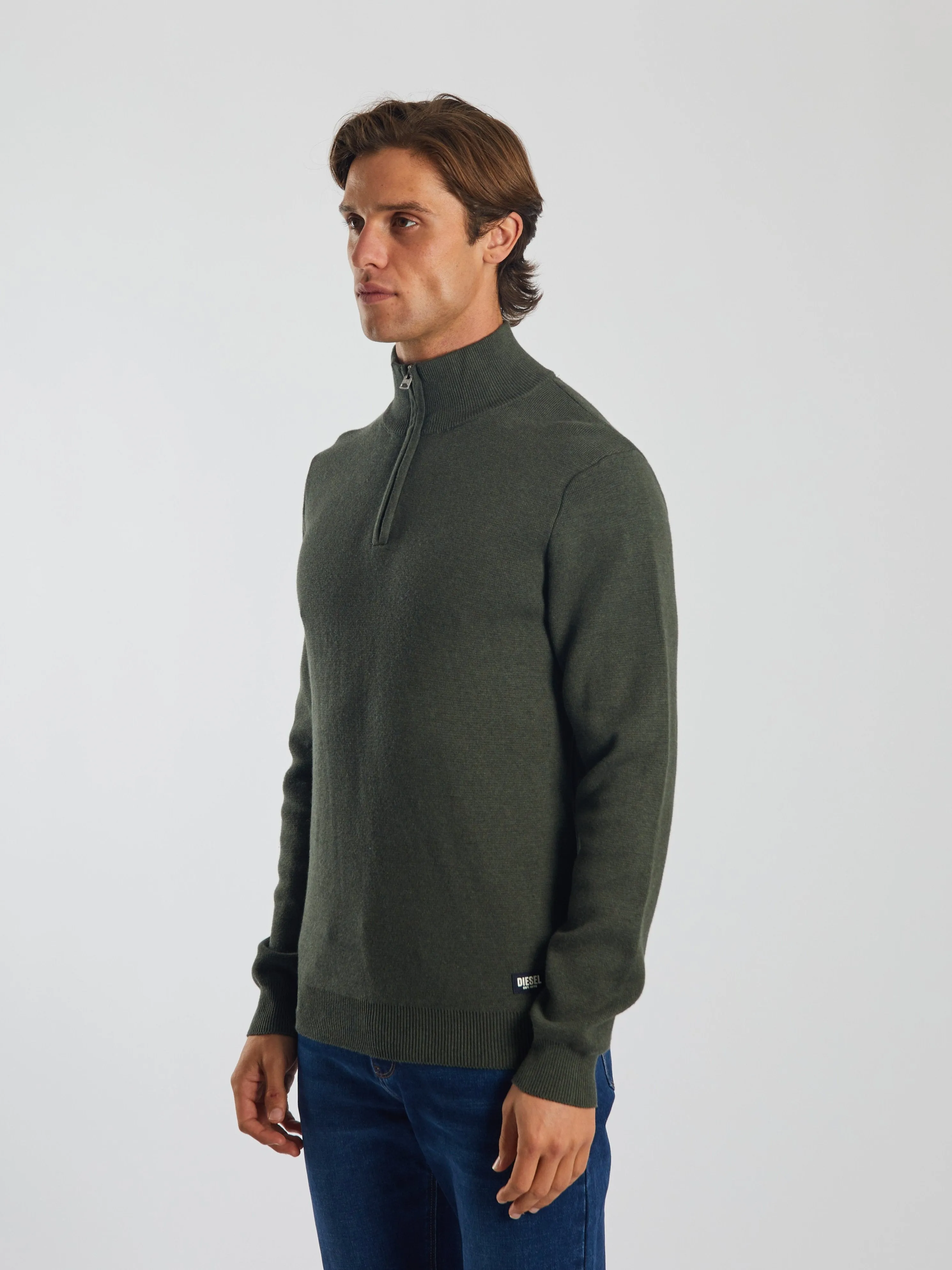 Casual Cool Fresh Casual Wear Colter Half Zip Workwear Green Marl