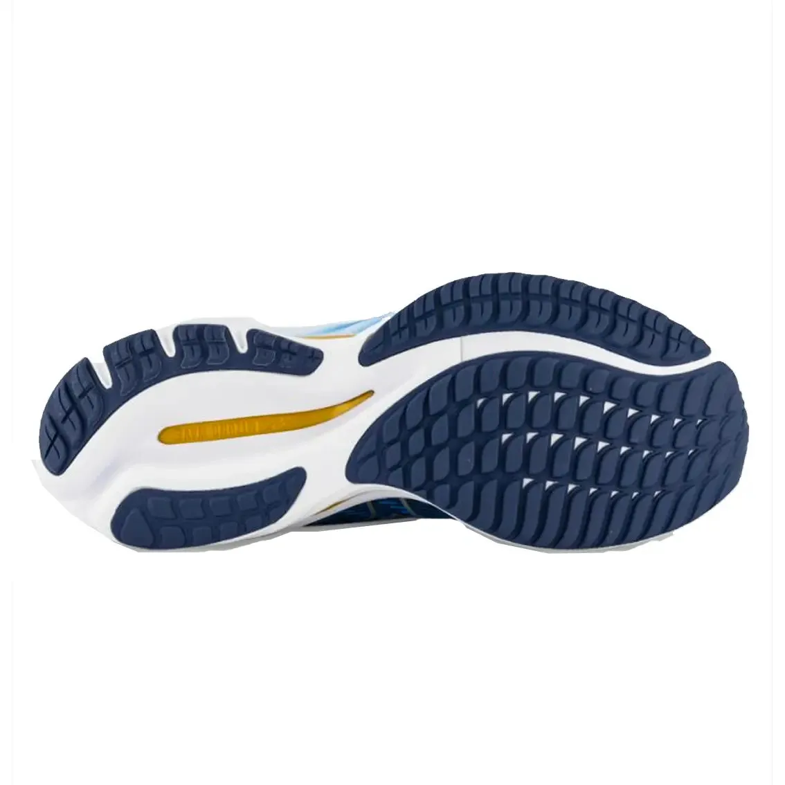 Running Contoured Arch Bridge Mens Mizuno Wave Rider 26 - Snorkel Blue / MP Gold / Estate Blue