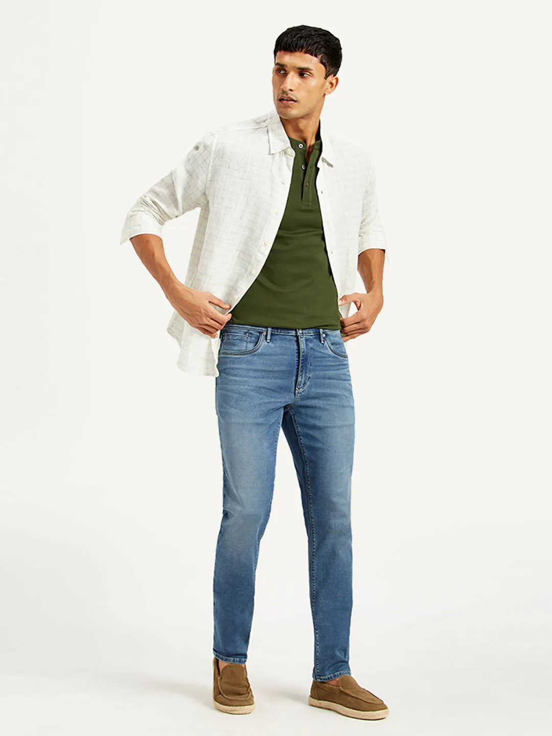 Men's Redloop 511 Blue Slim Fit Mid Rise Jeans Core Style