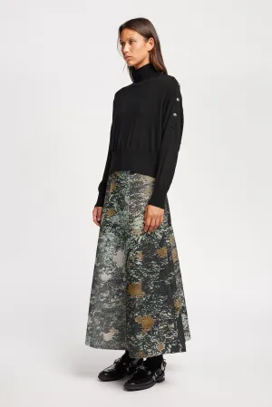 Impart Mock Neck Knit Black Interlock Weave Durable Stitching