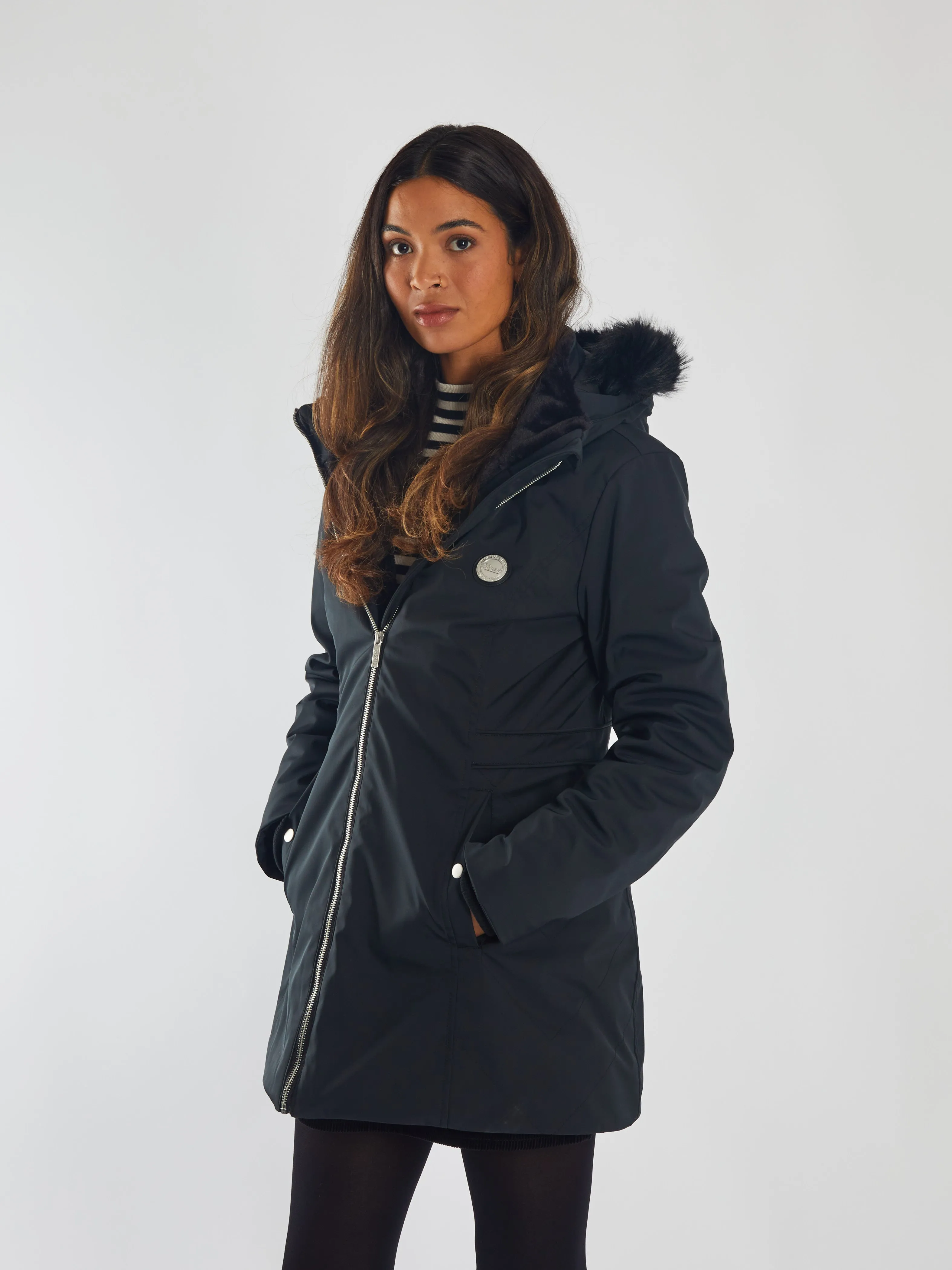 Packable Construction Oona Jacket Jet Black