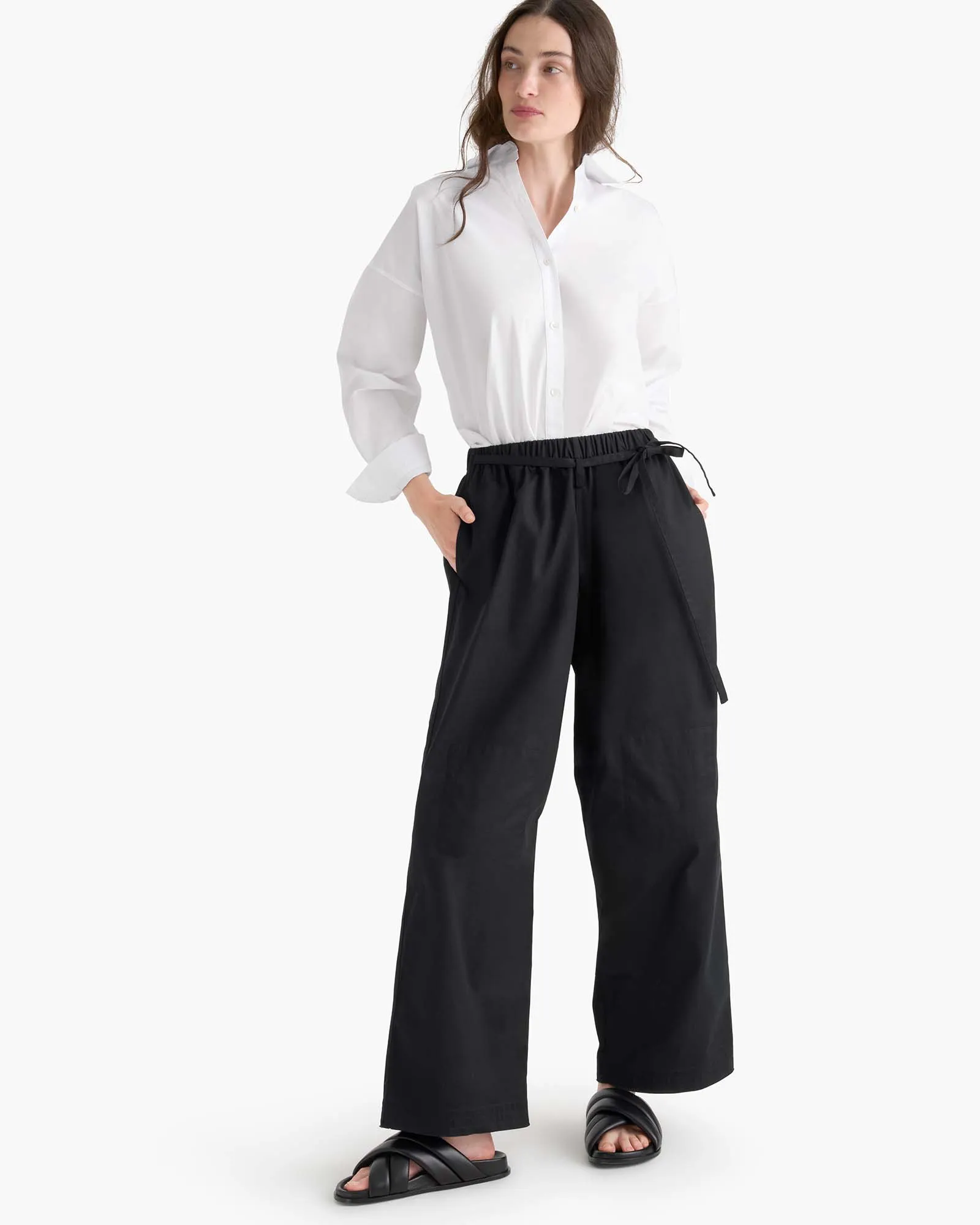 Cotton Poplin Boyfriend Shirt - White Chic Option