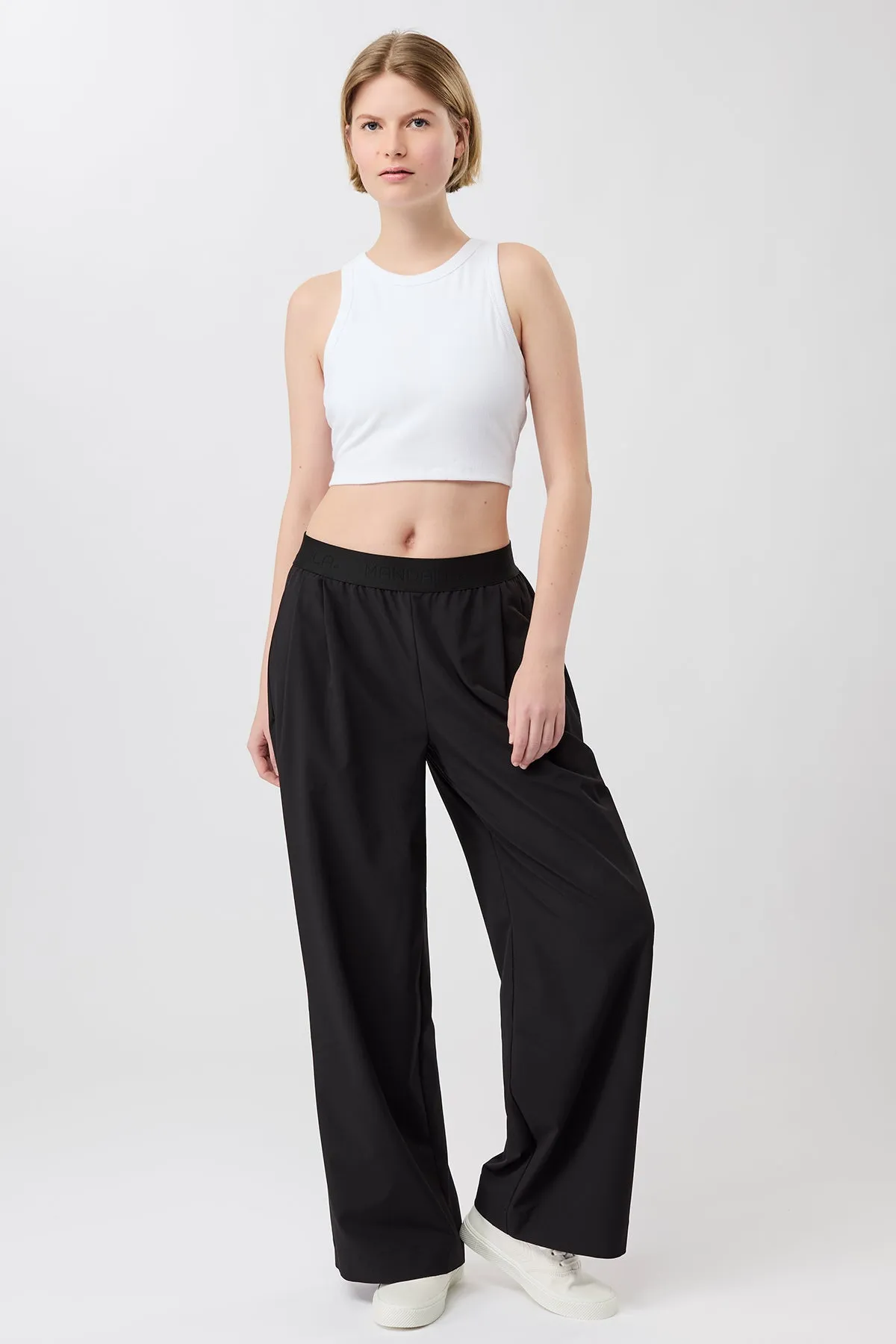 All Day Long Pants - Black Structured fabric Multi Use
