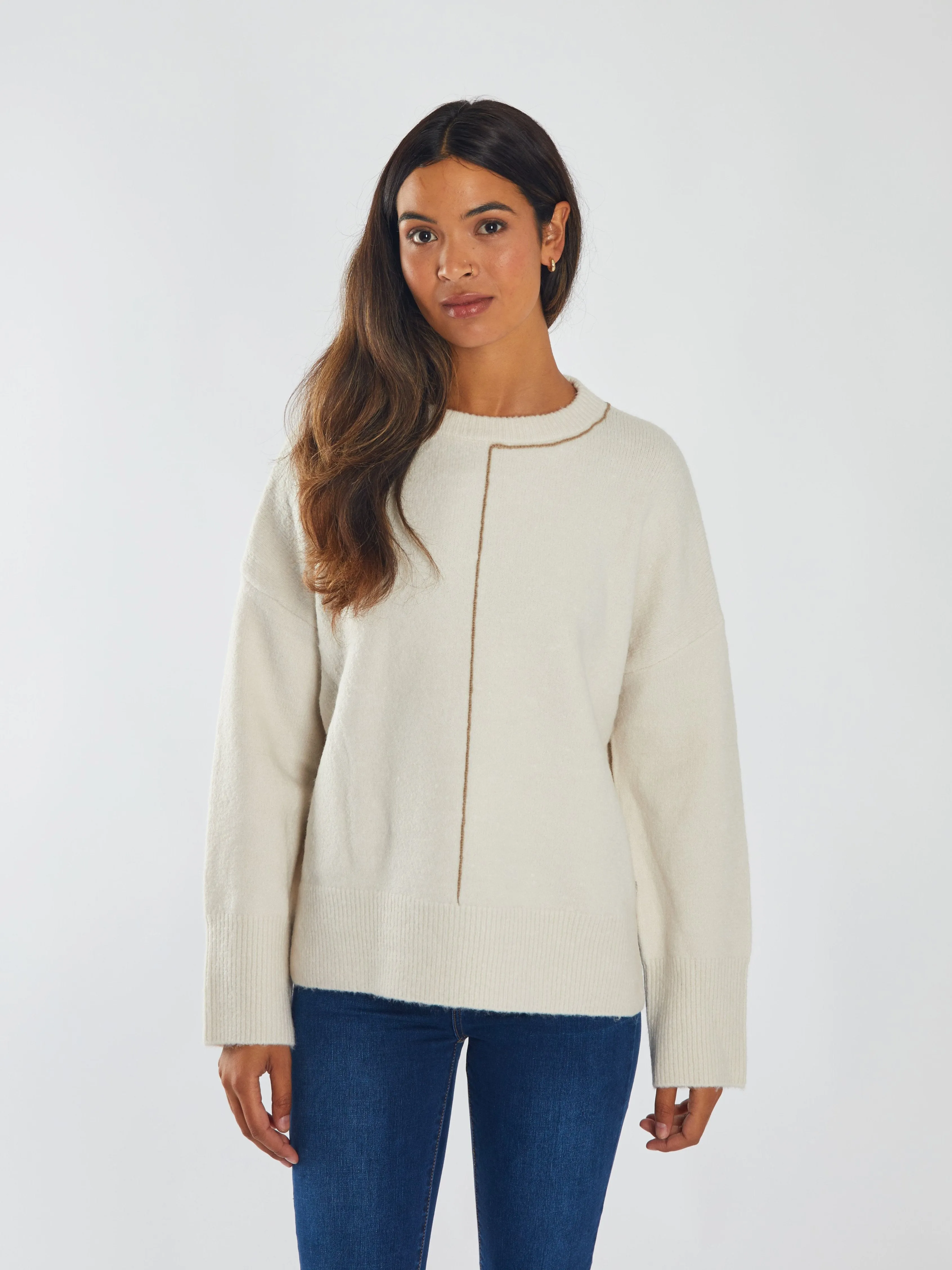 Memphis Knit Stone White Eco Friendly Dye Leisure Look