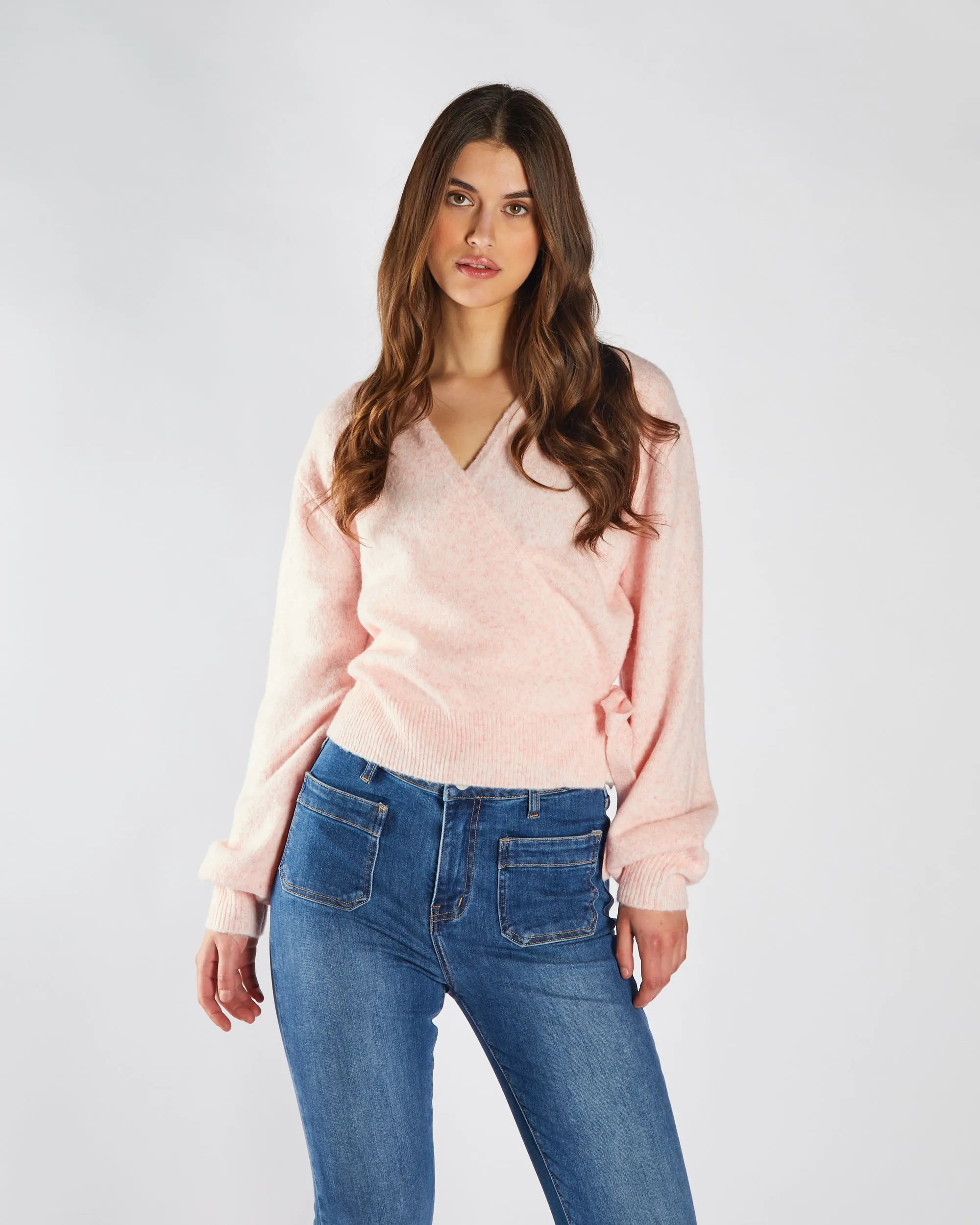 Feliza Knit Pink Fall Wardrobe Garment Dyed Process