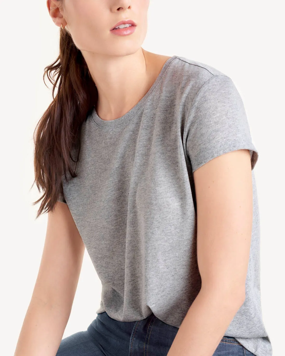 Crewneck Tee Boat neck style