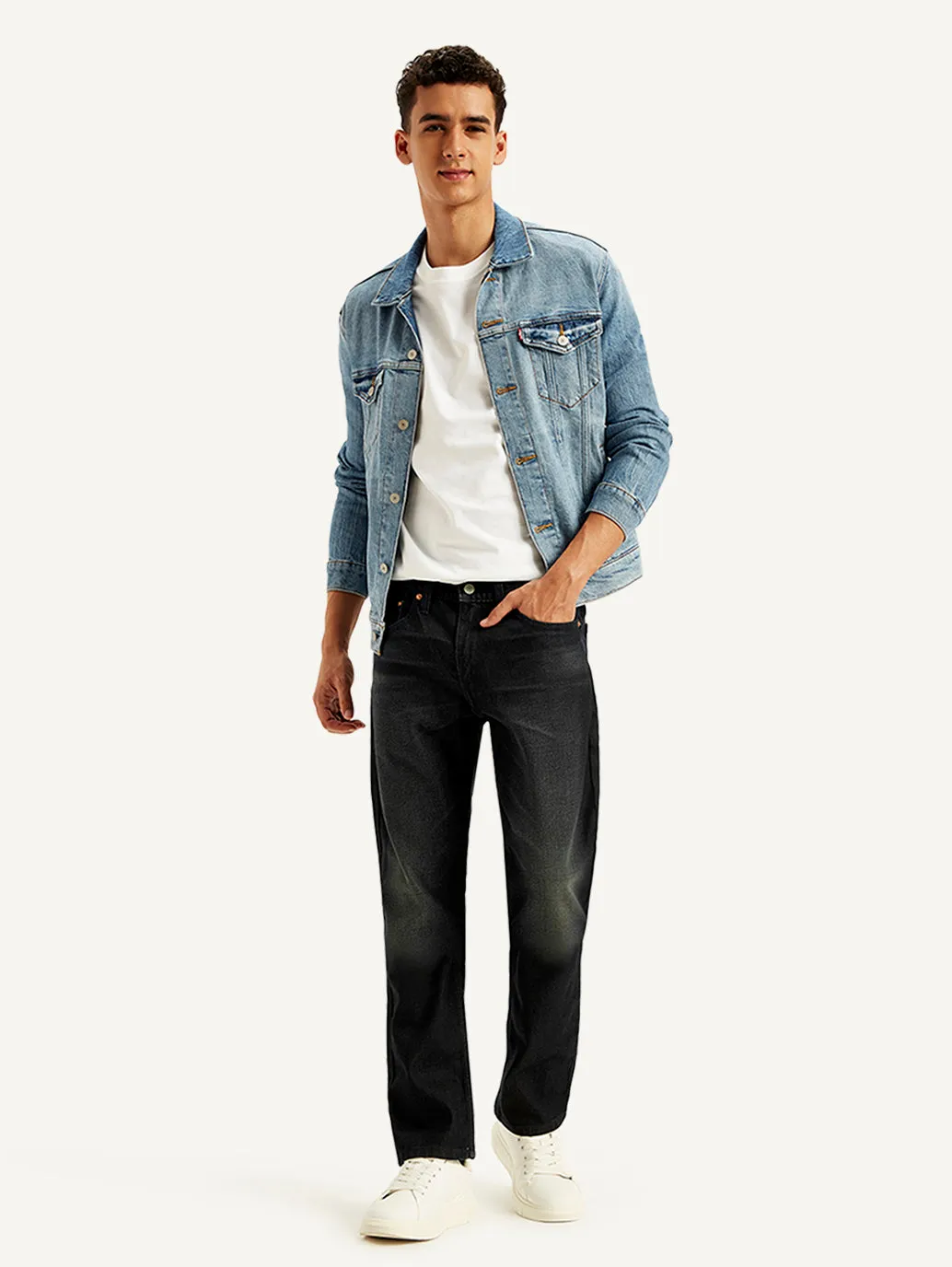 Selvedge Detailing Relaxed Style Men's 511 Black Slim Fit Mid Rise Jeans