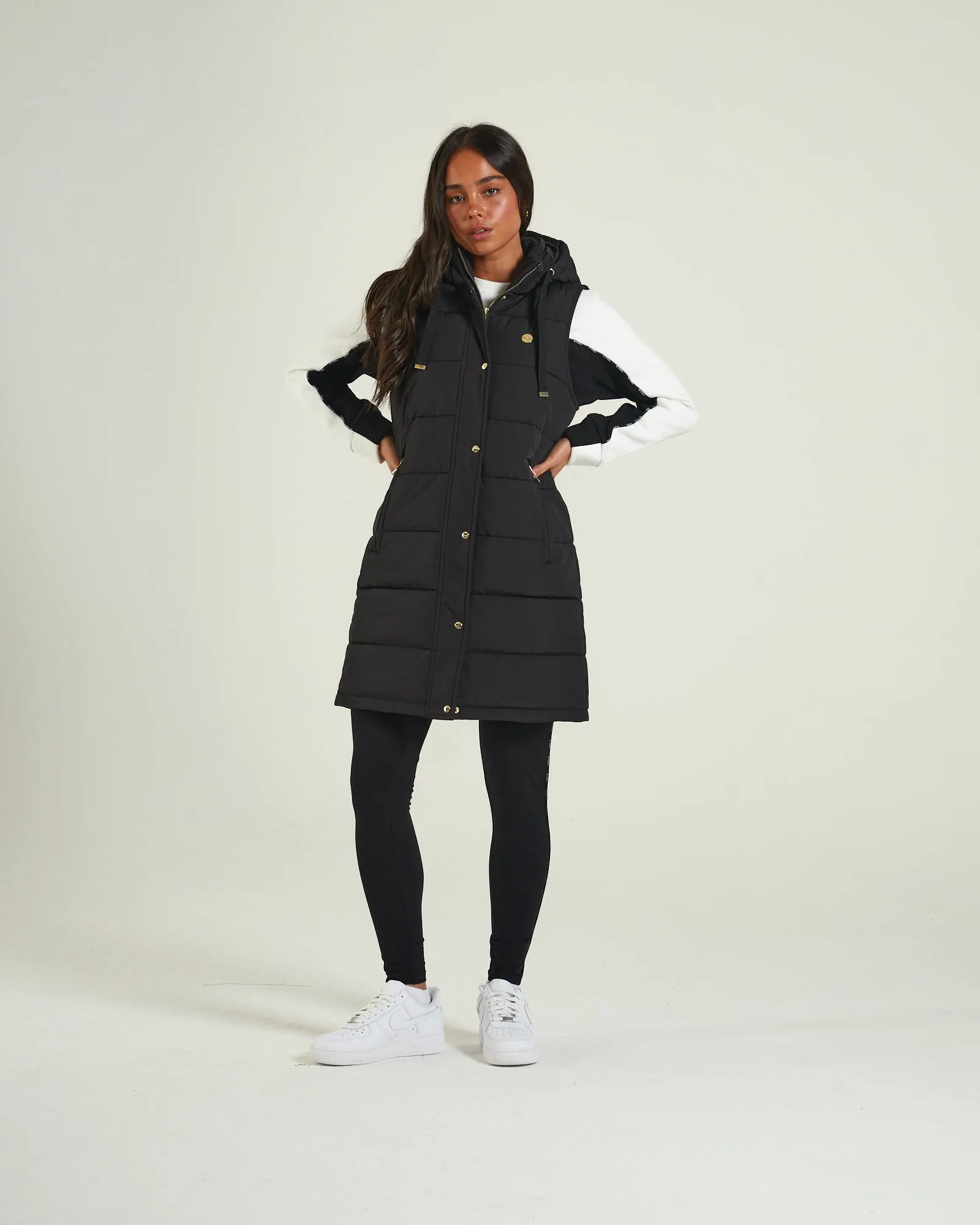 Non Irritating Tags Non Irritating Edging Daisy Gilet Black