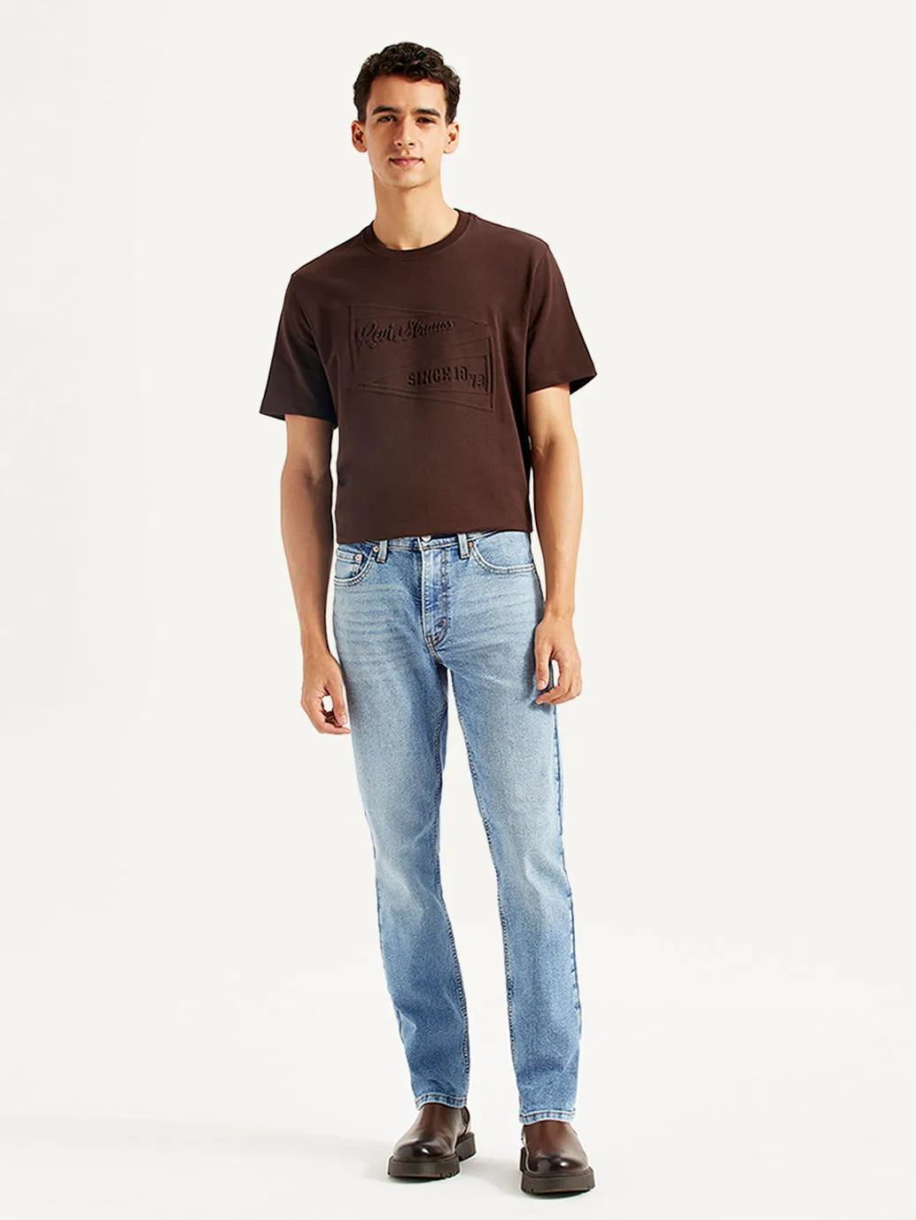 Men's 511 Light Blue Slim Fit Mid Rise Jeans Minimalist Trendy Everyday Stylish Choice