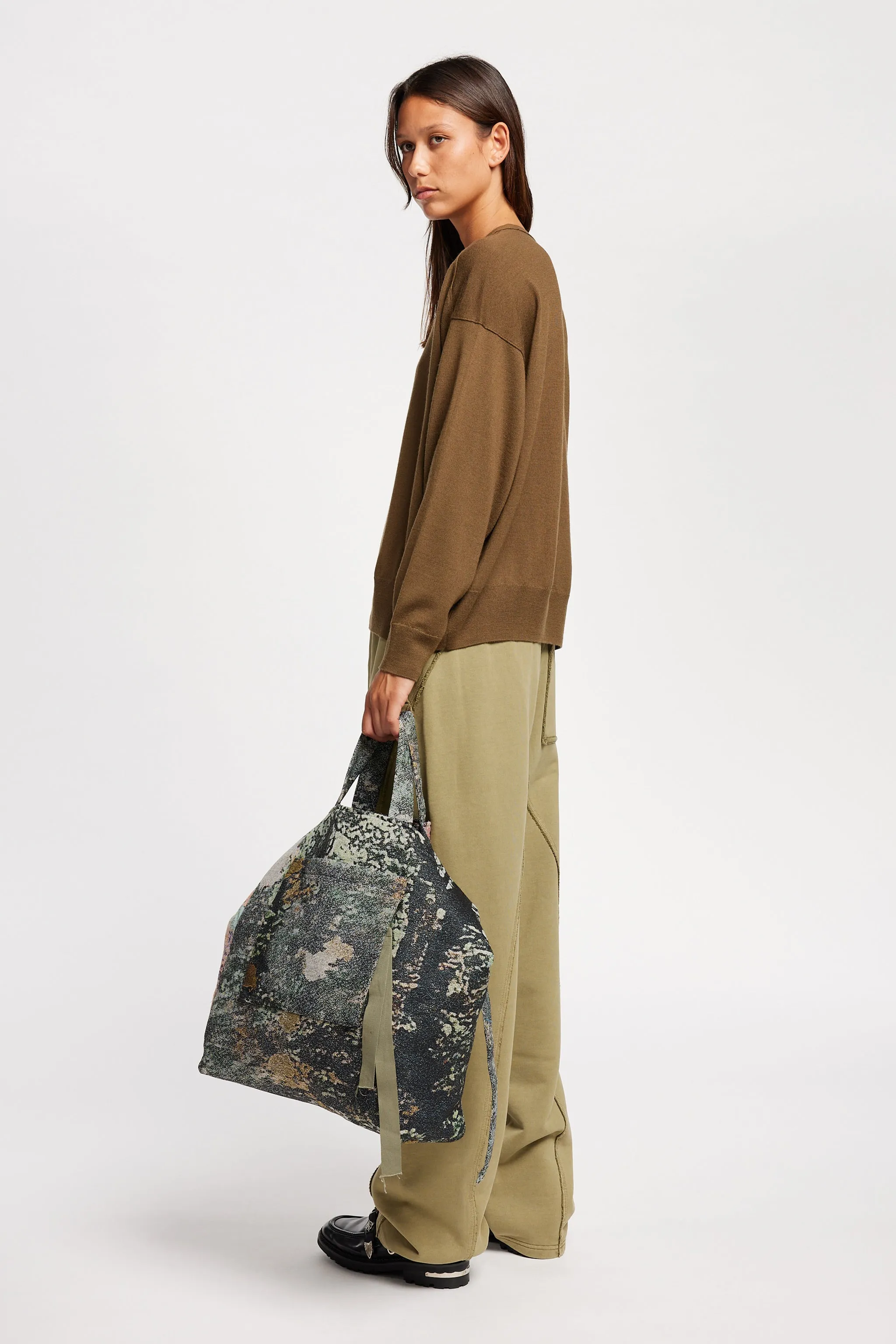 Descend Merino Knit Brown Layering Piece