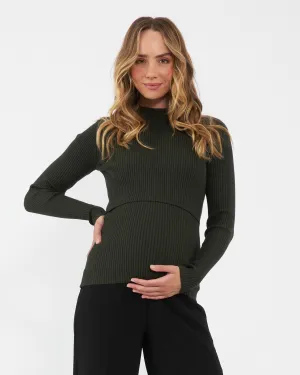 Breathability breathable panels Lift Up Nursing Knit  Ivy