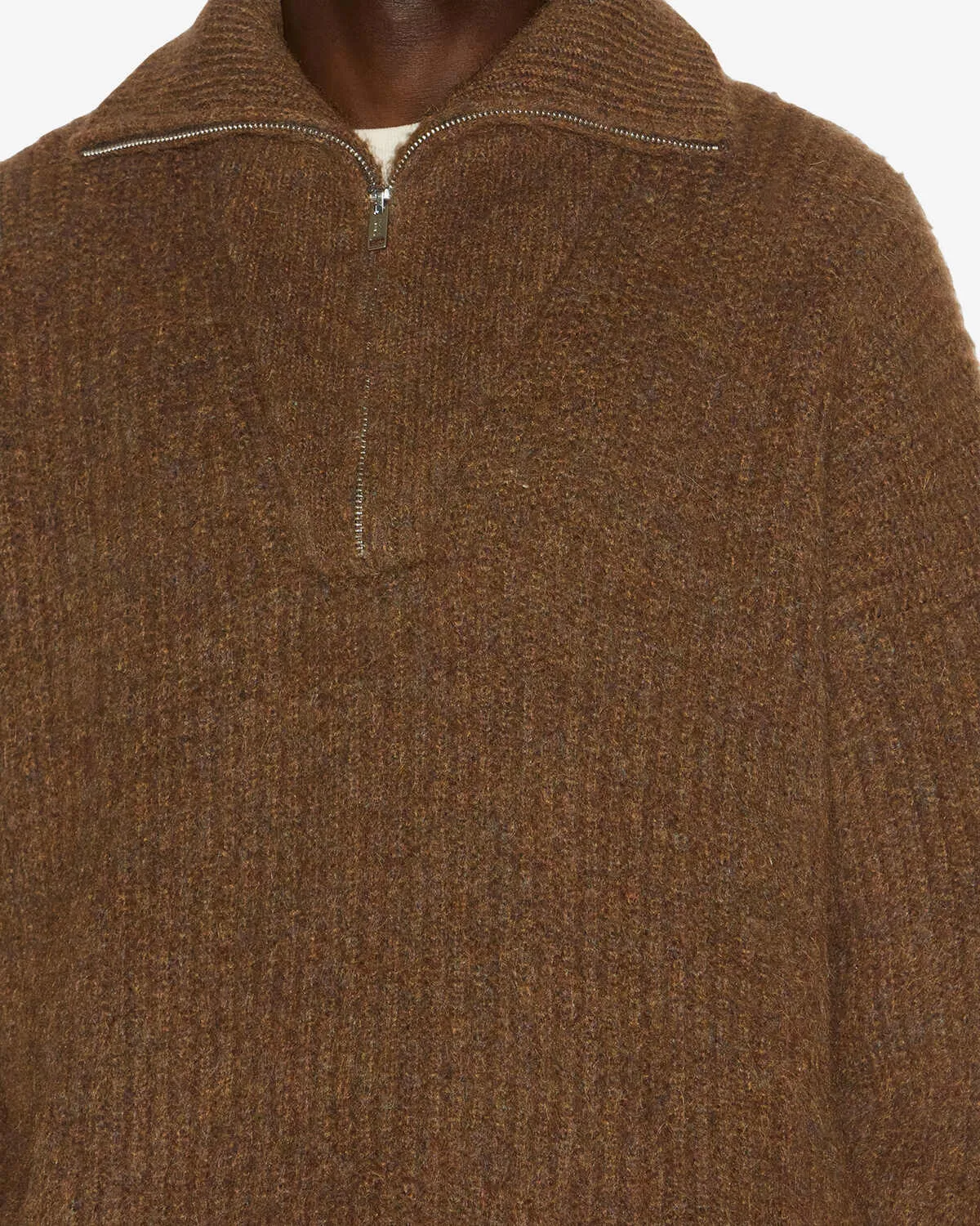Ribbed Collar Detail DINAN SWEATER