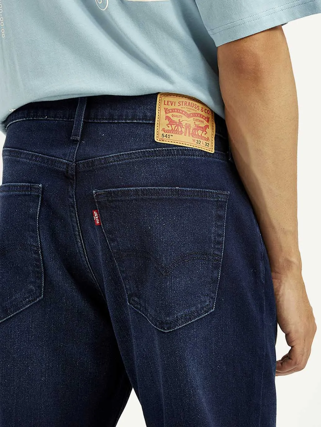 Morning Stroll Evening Stroll Trend Setter Unisex Outfit Men's 541 Dark Blue Athletic Tapered Fit Mid Rise Jeans