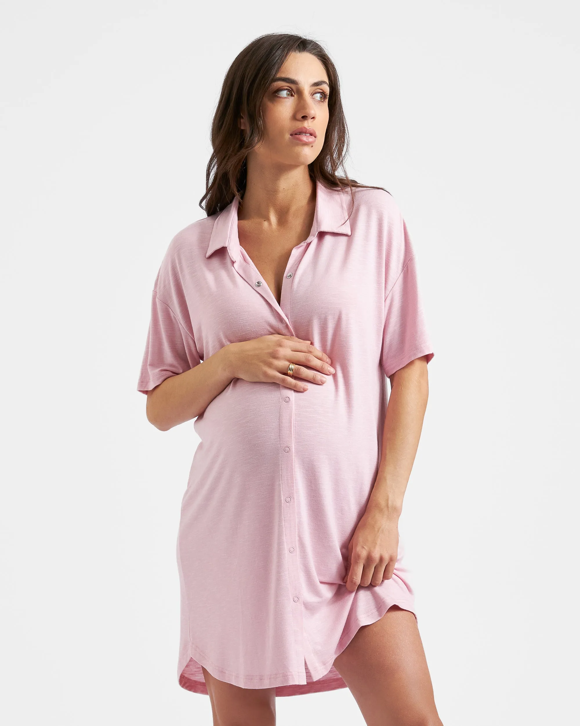 growing family Dreamy Night Shirt Dusty Pink