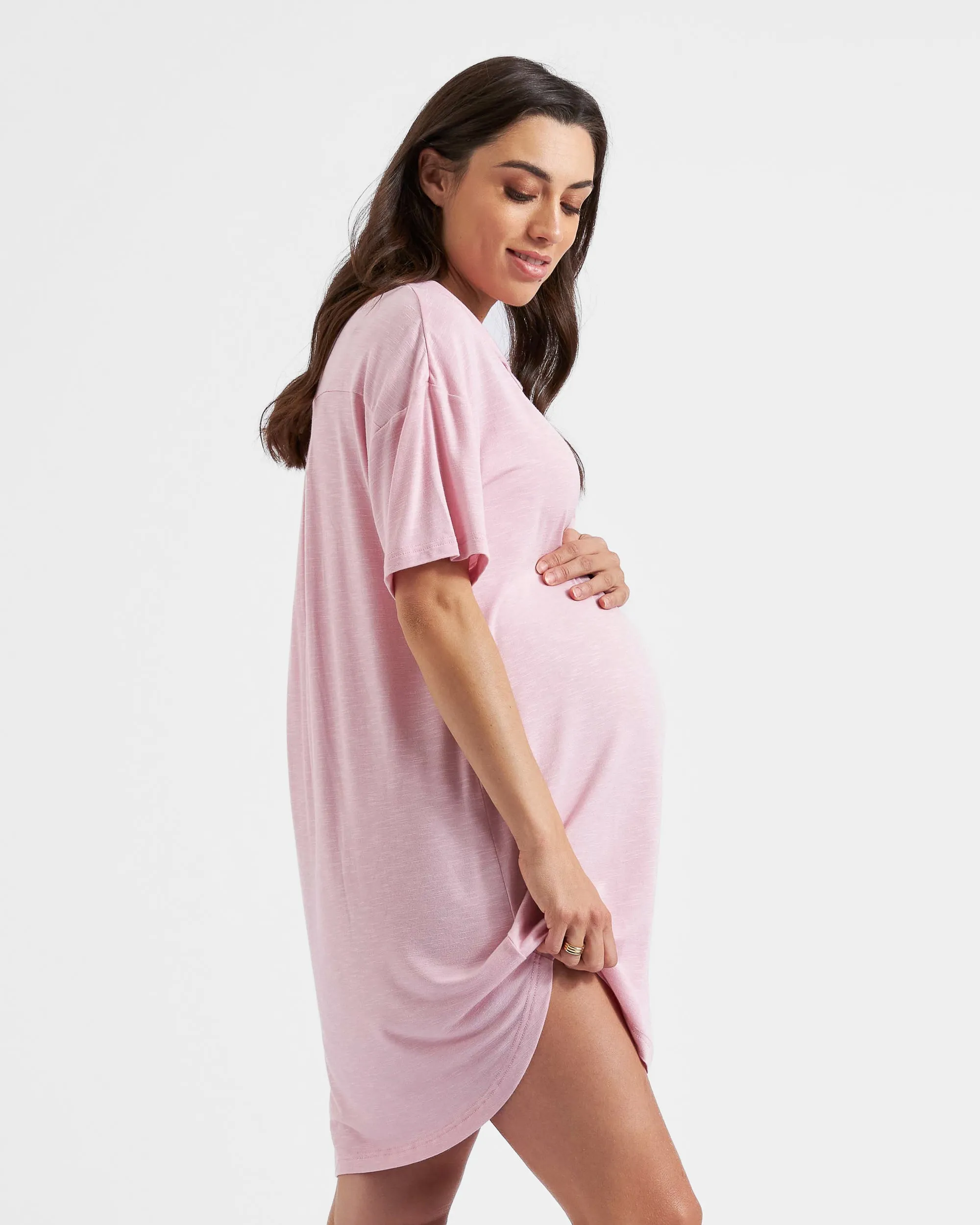 Dreamy Night Shirt Dusty Pink mom-friendly
