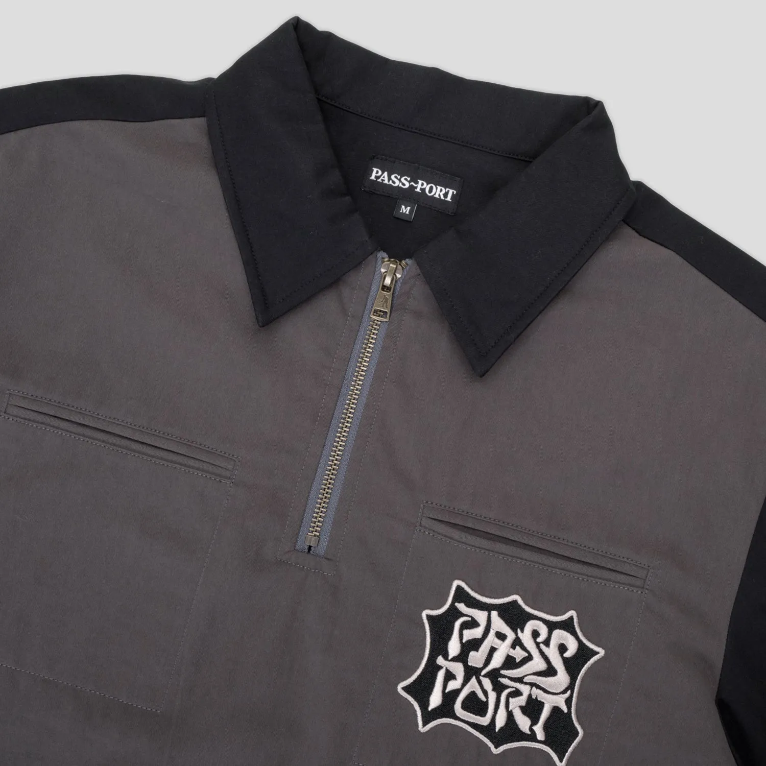 Winter Collection Non-Iron Pass~Port Glyph Packers 1/4 Zip Shirt - Black