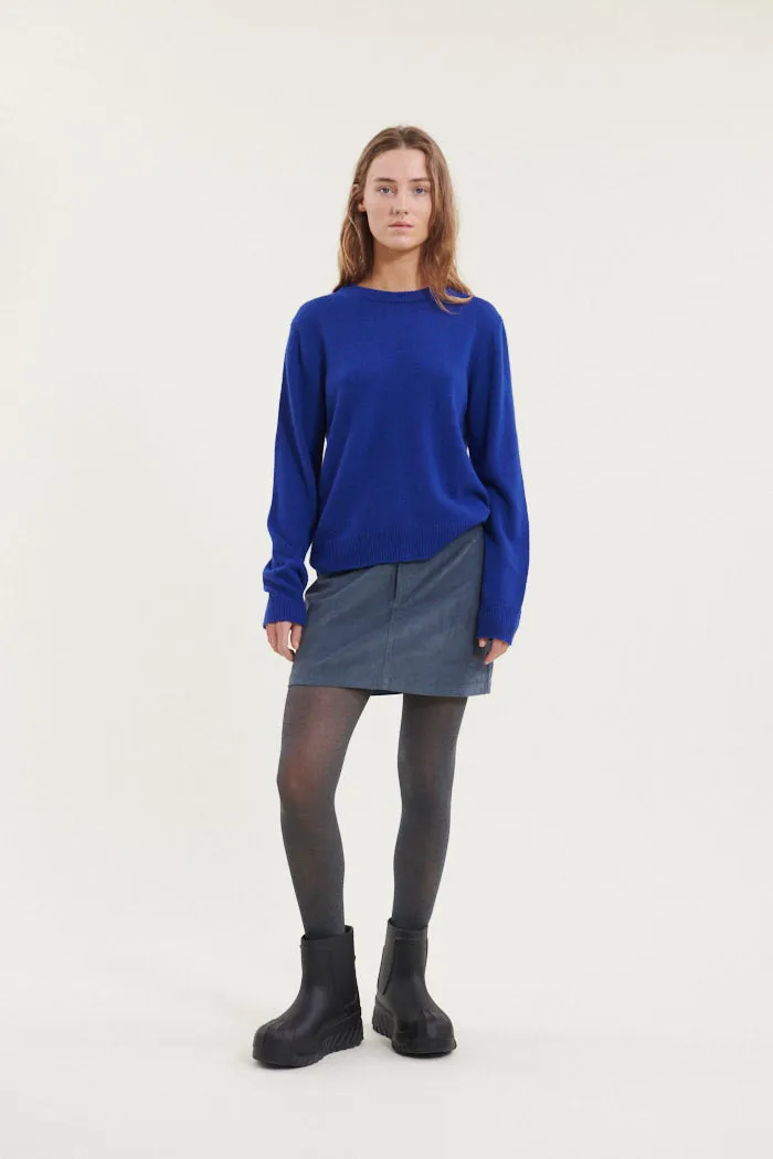 Cady O-Neck - Clematis Blue slow life Laid-Back Outfit