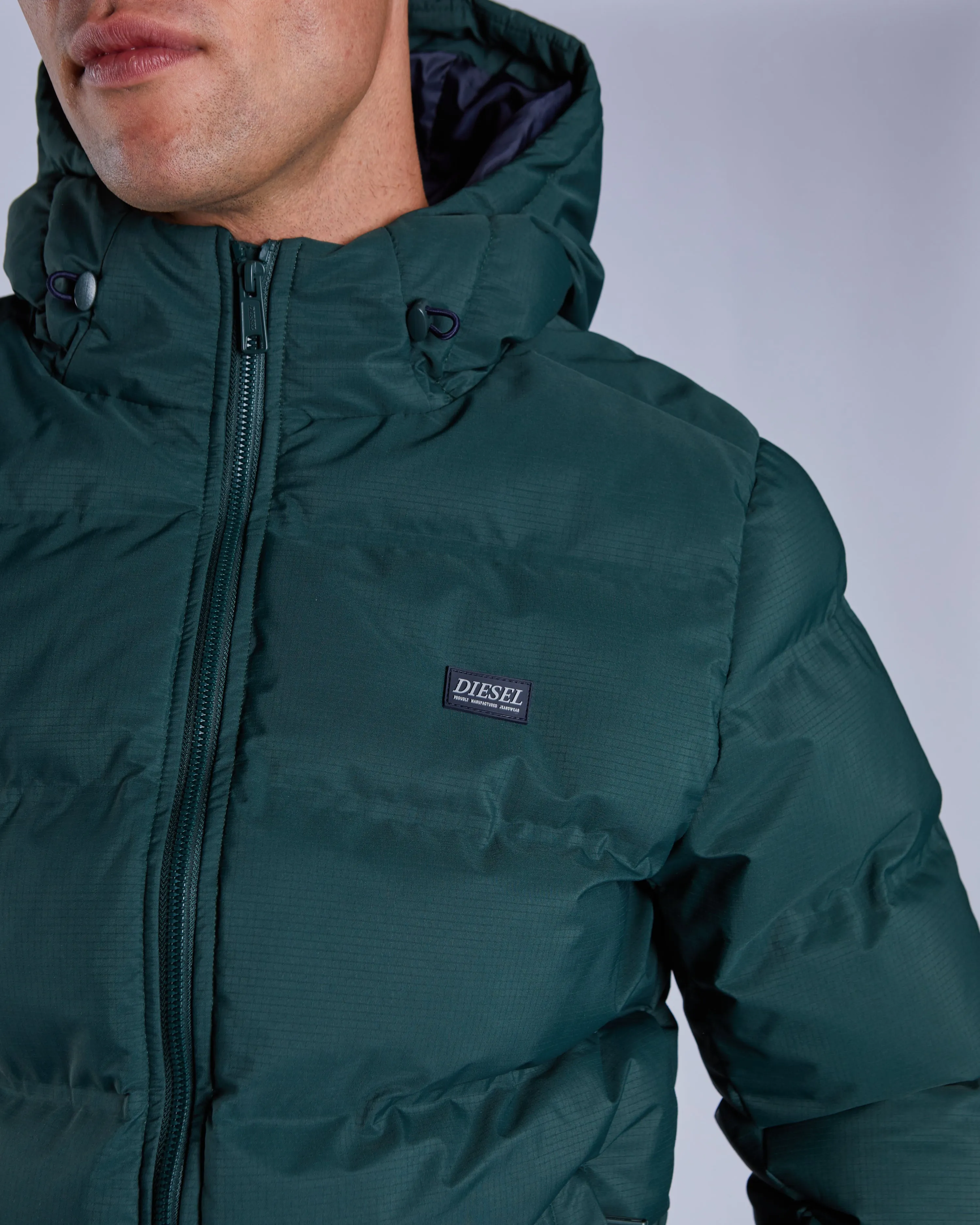 Layered Drape Faber Jacket College Green