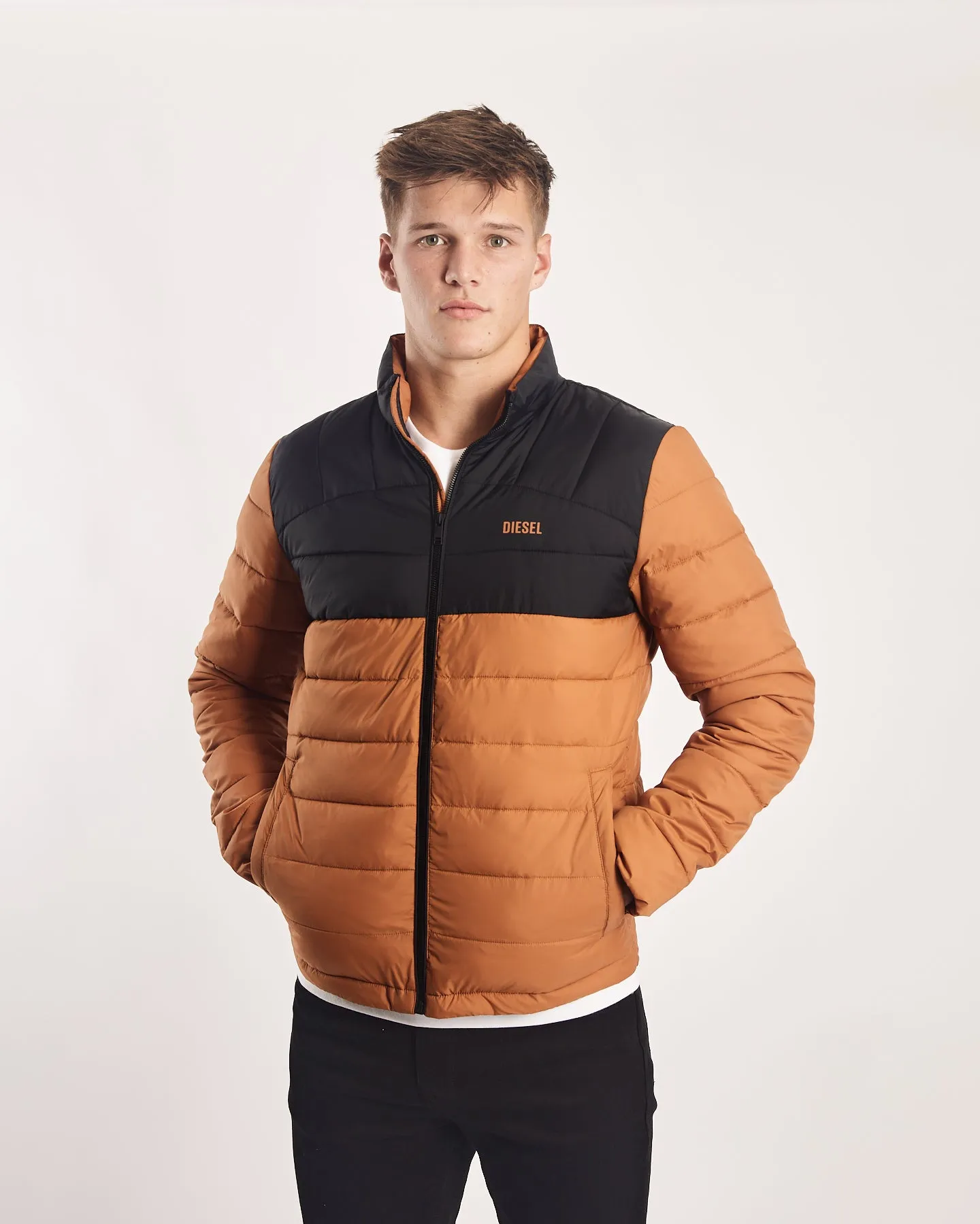 Trevon Jacket Pumpkin Pie Mark Style Water Resistant Fabric