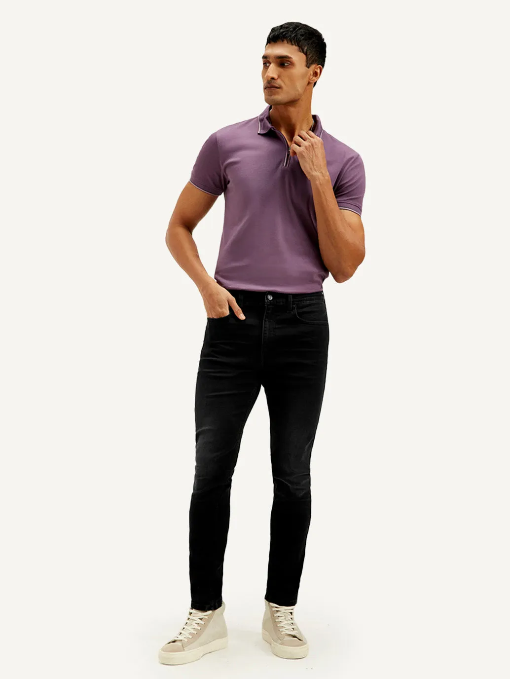 Men's 512 Black Slim Tapered Fit Mid Rise Jeans Quick Dry Fabric Relaxed Style