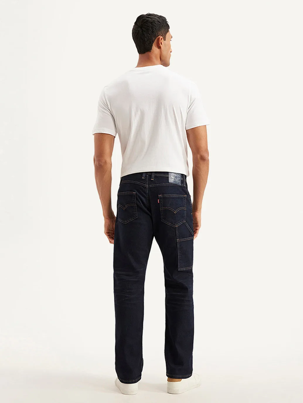 Iconic Outfit Men's 555 Navy Blue Relaxed Straight Mid Rise Utility  Jeans