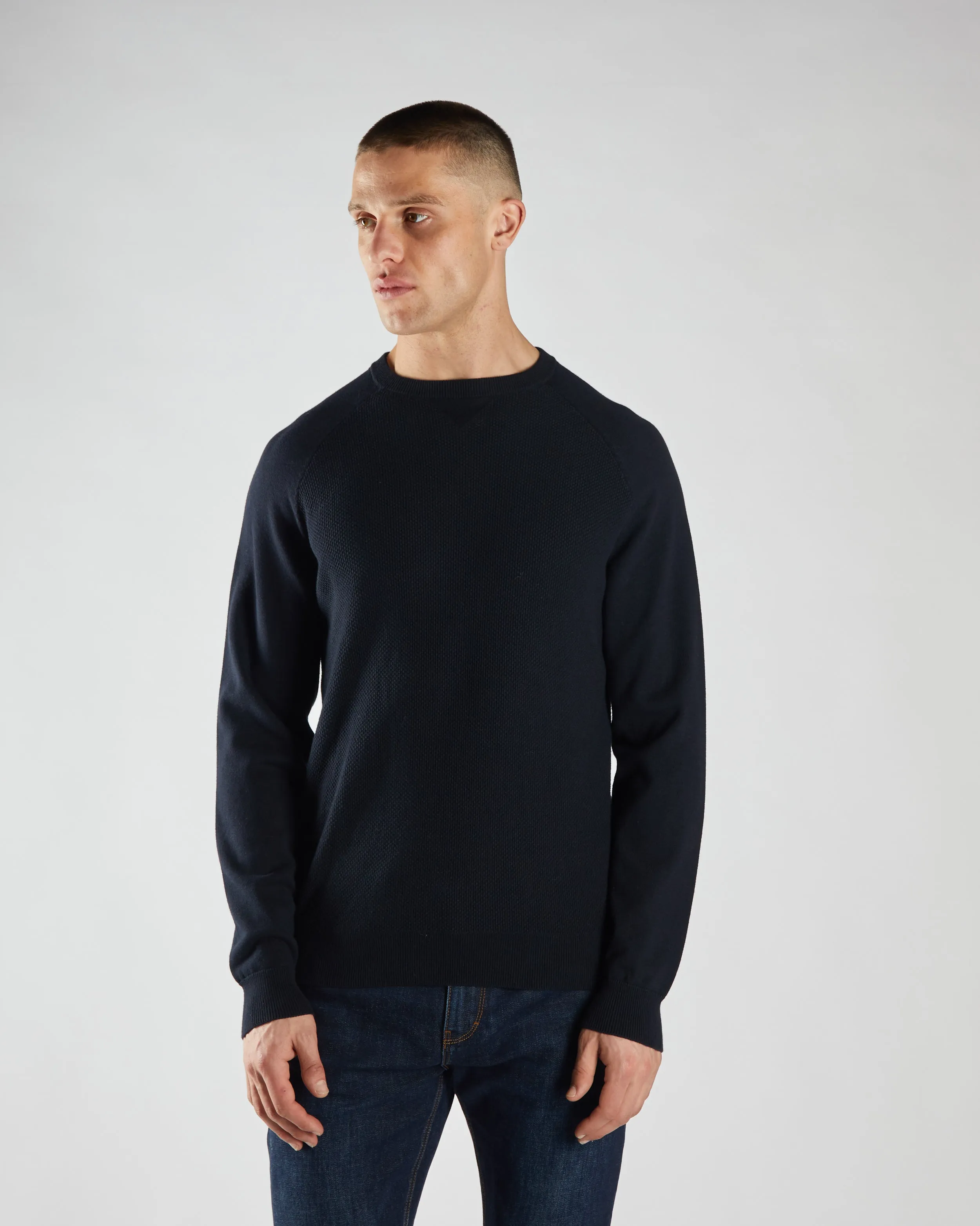 Office Layer Preston Sweater Midnight Blue