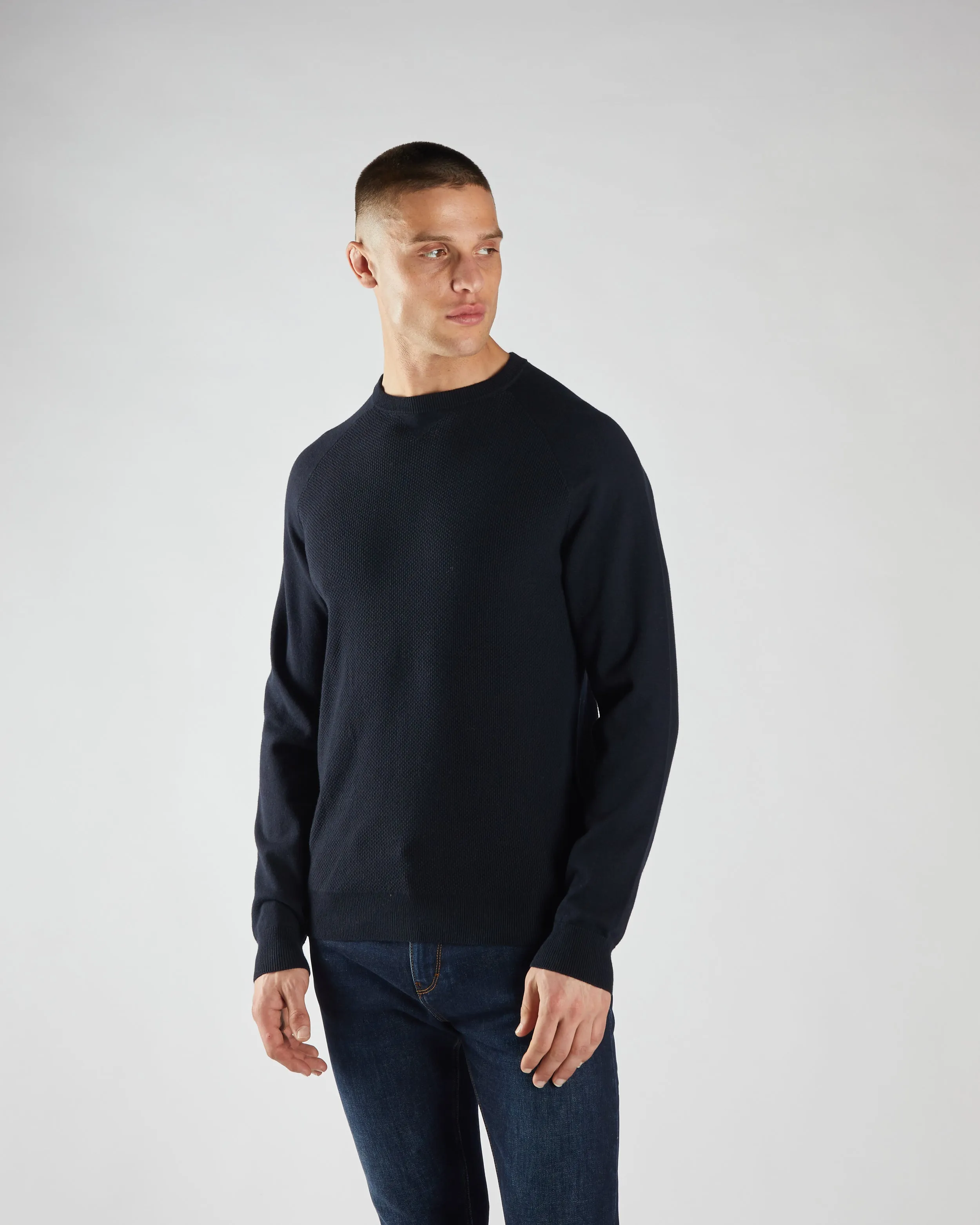 Moisture Wicking Technology Seasonal Comforted Preston Sweater Midnight Blue