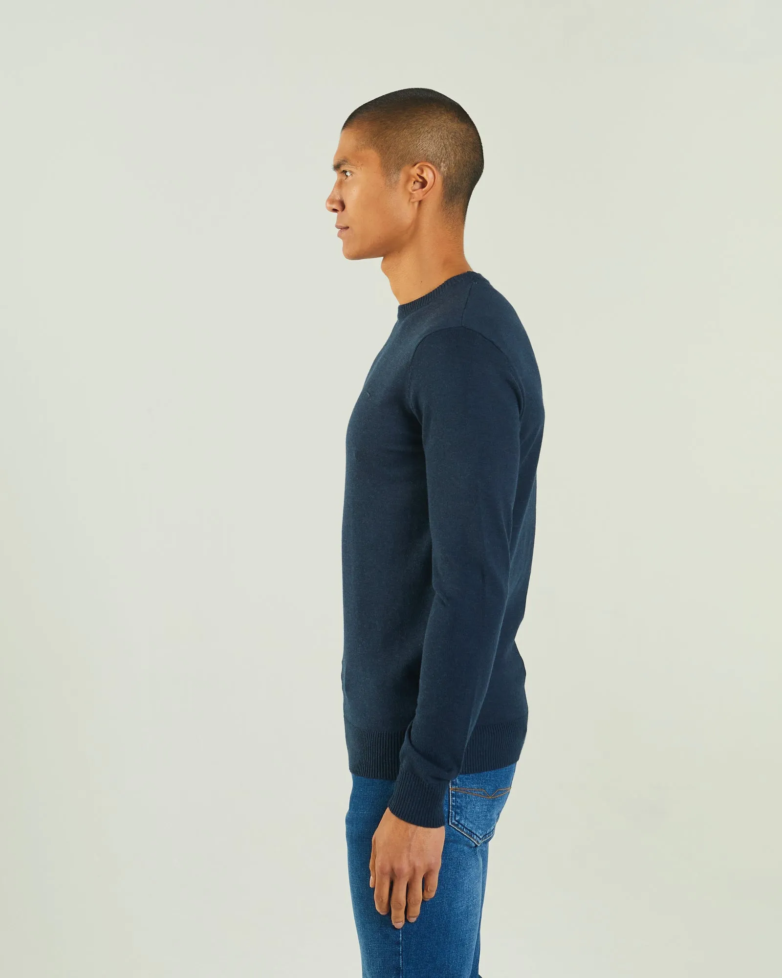Winter Days Dylan Round Neck Eclipse Blue Mel