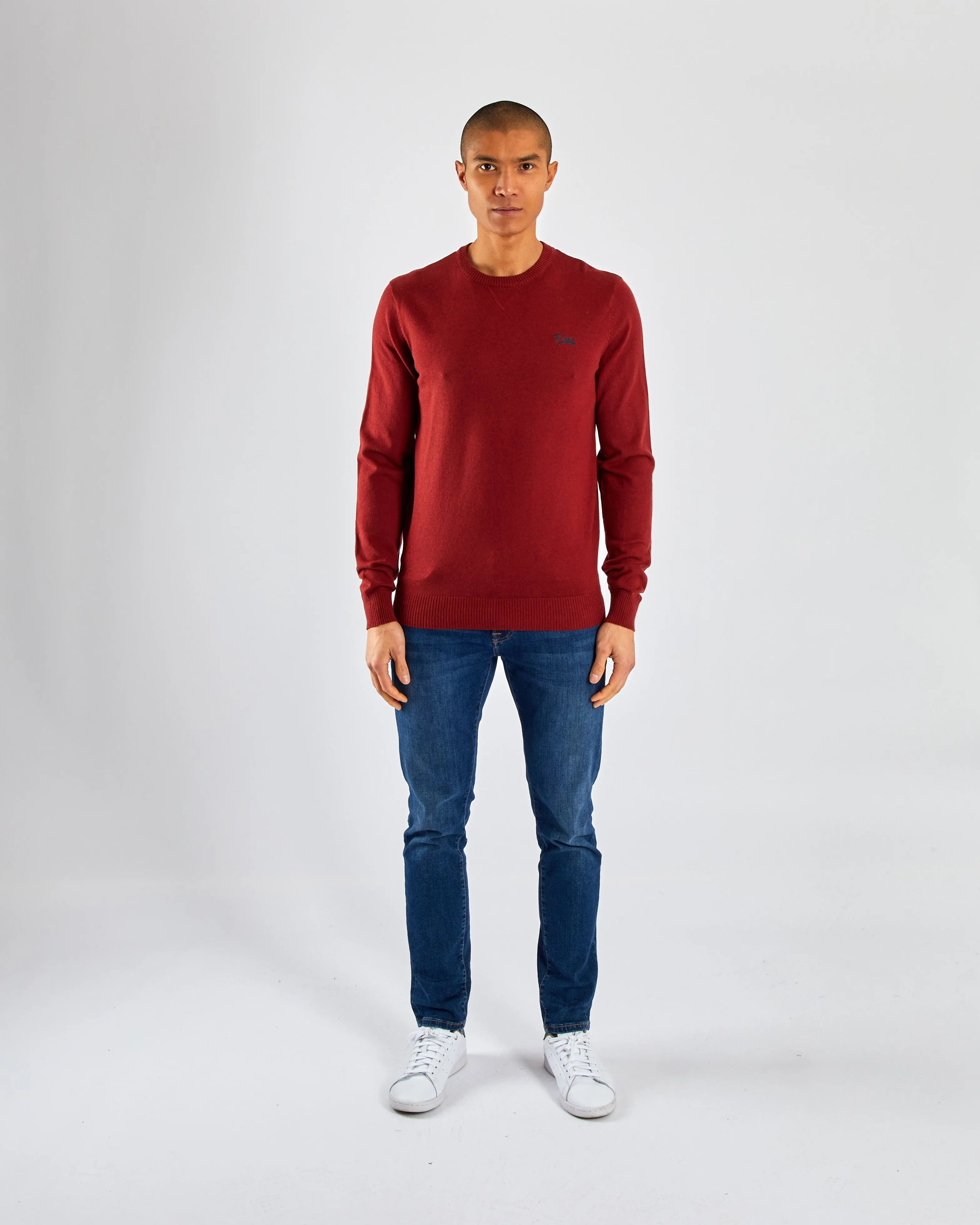 Dylan Round Neck Havana Red Marl Easy Draping