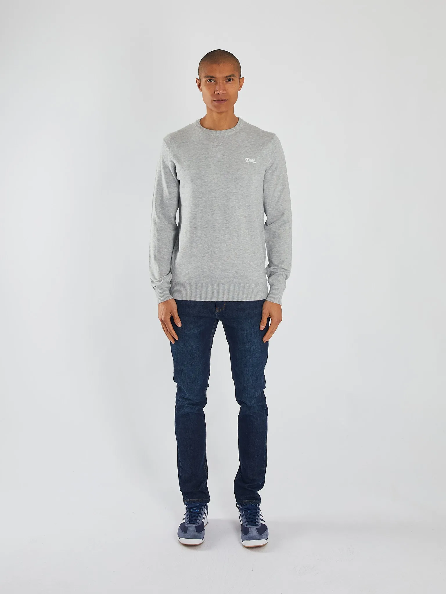 Comfortable Drape Dylan Round Neck New Grey Marl