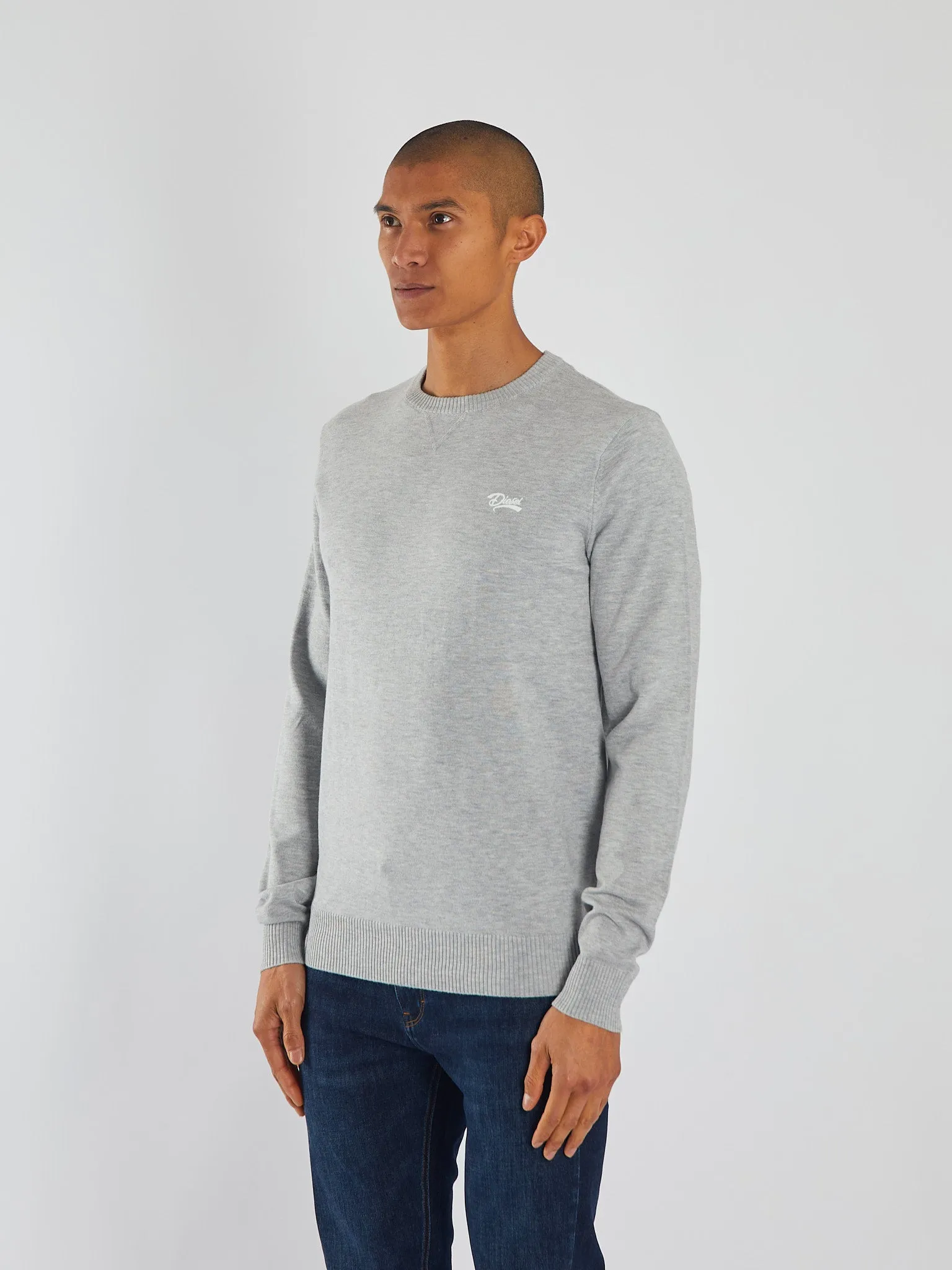 Dylan Round Neck New Grey Marl Subtle Elegance Contrast Trim Accent