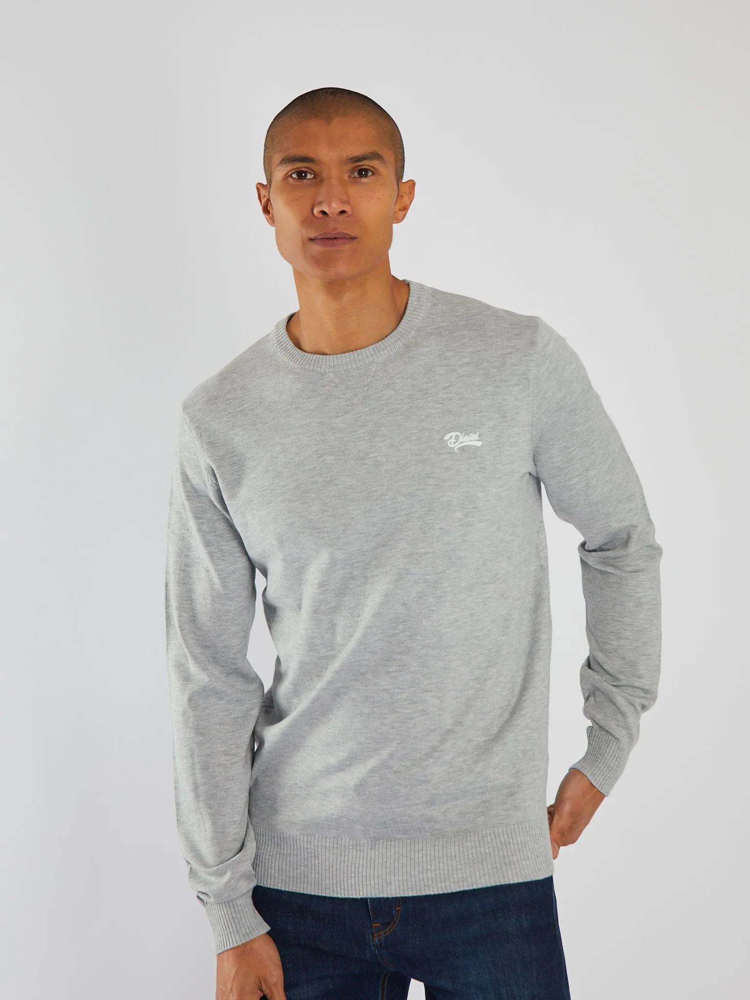 Relaxed Style Classic Casual Dylan Round Neck New Grey Marl